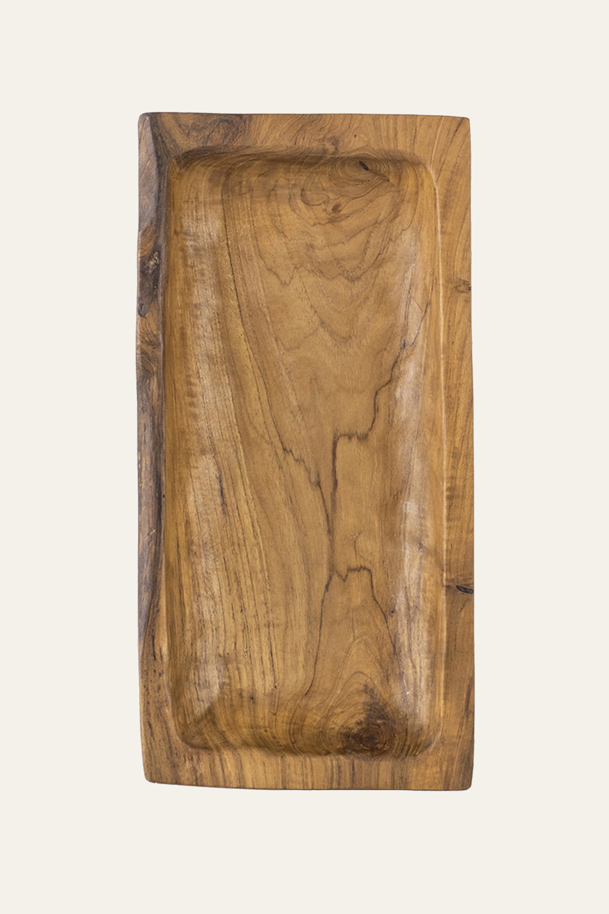Brown Wooden Serving Tray for Dinner Tables