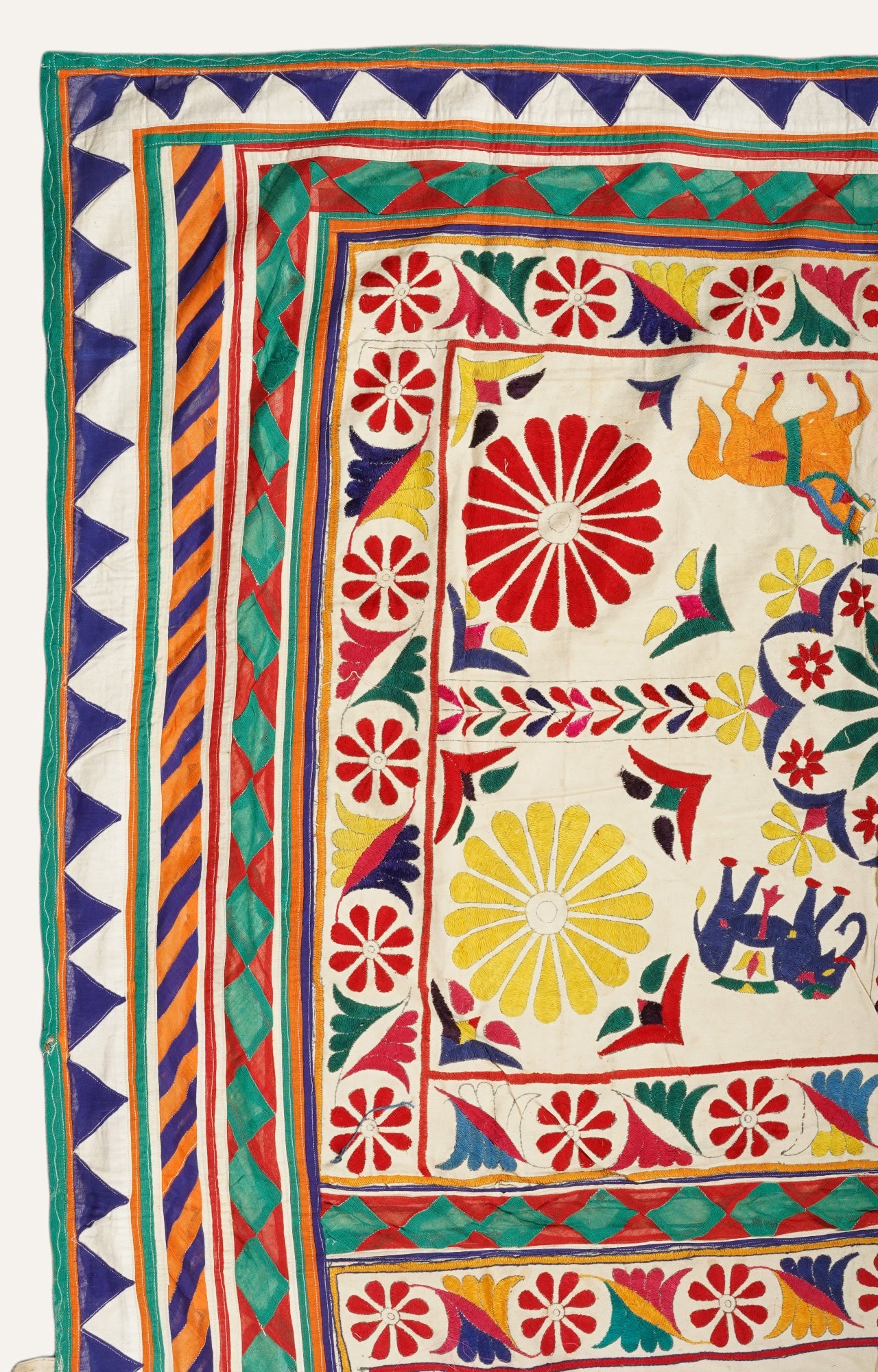 Vibrant Kutch Embroidered Wall Hanging Textile