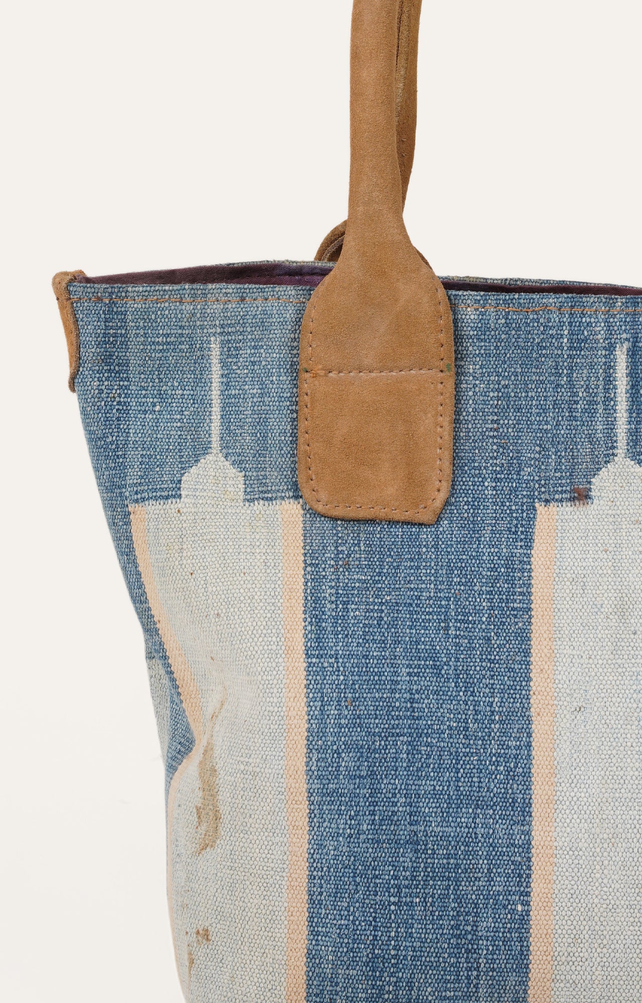 Cotton Dhurrie Tote Bag - Ingio Striped