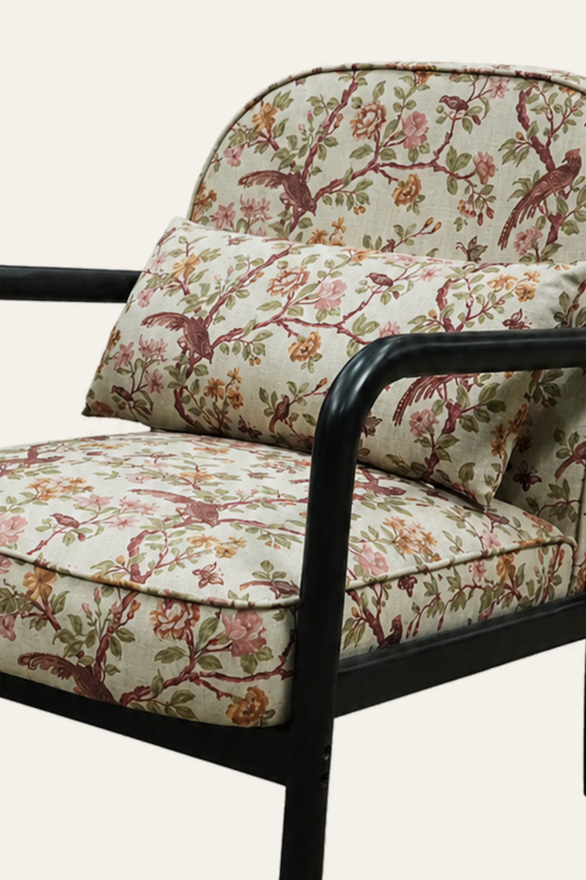 Floral Printed Living Room Armchair