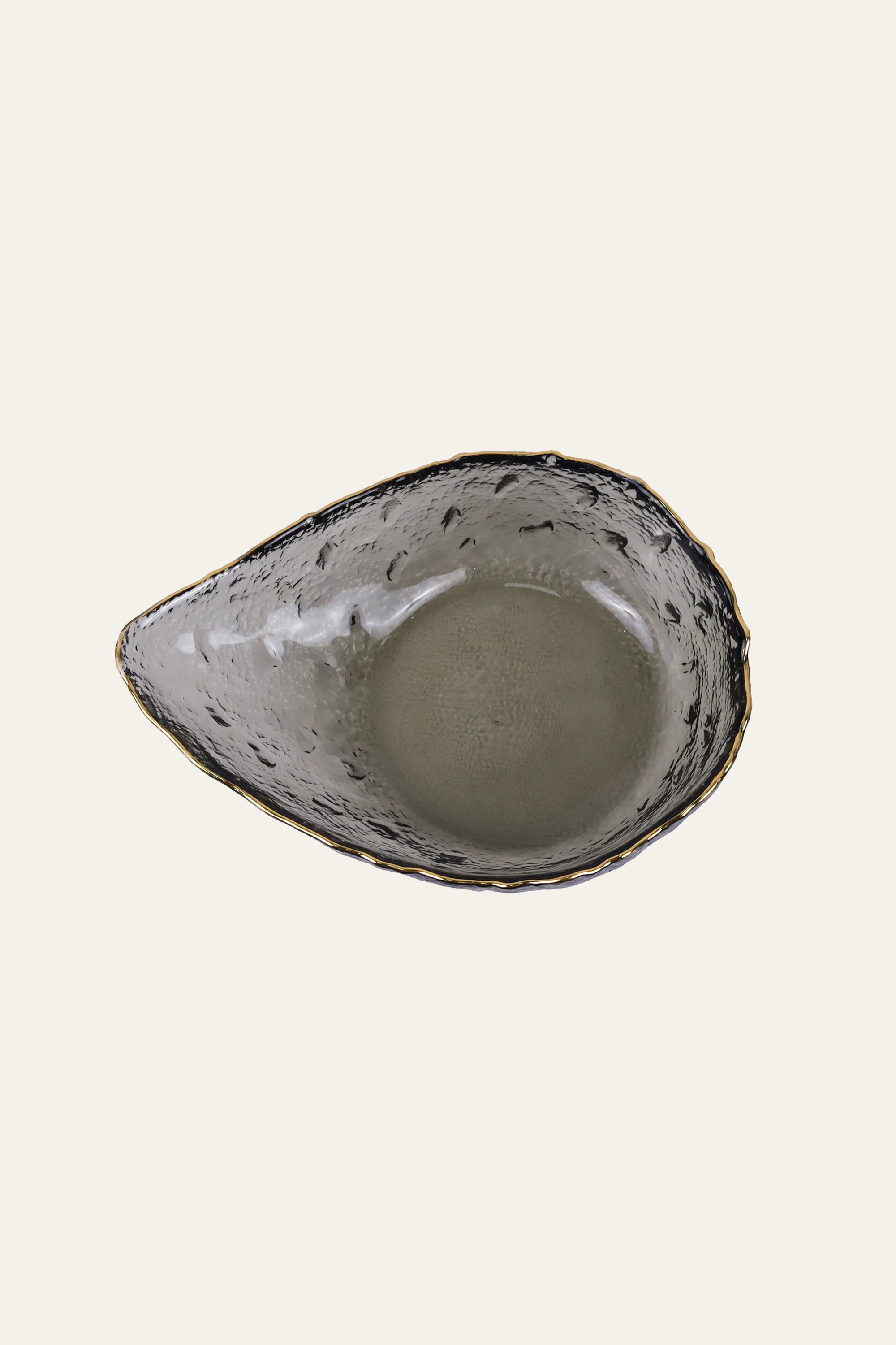 Small Teardrop-Shaped Glass Serving Plate