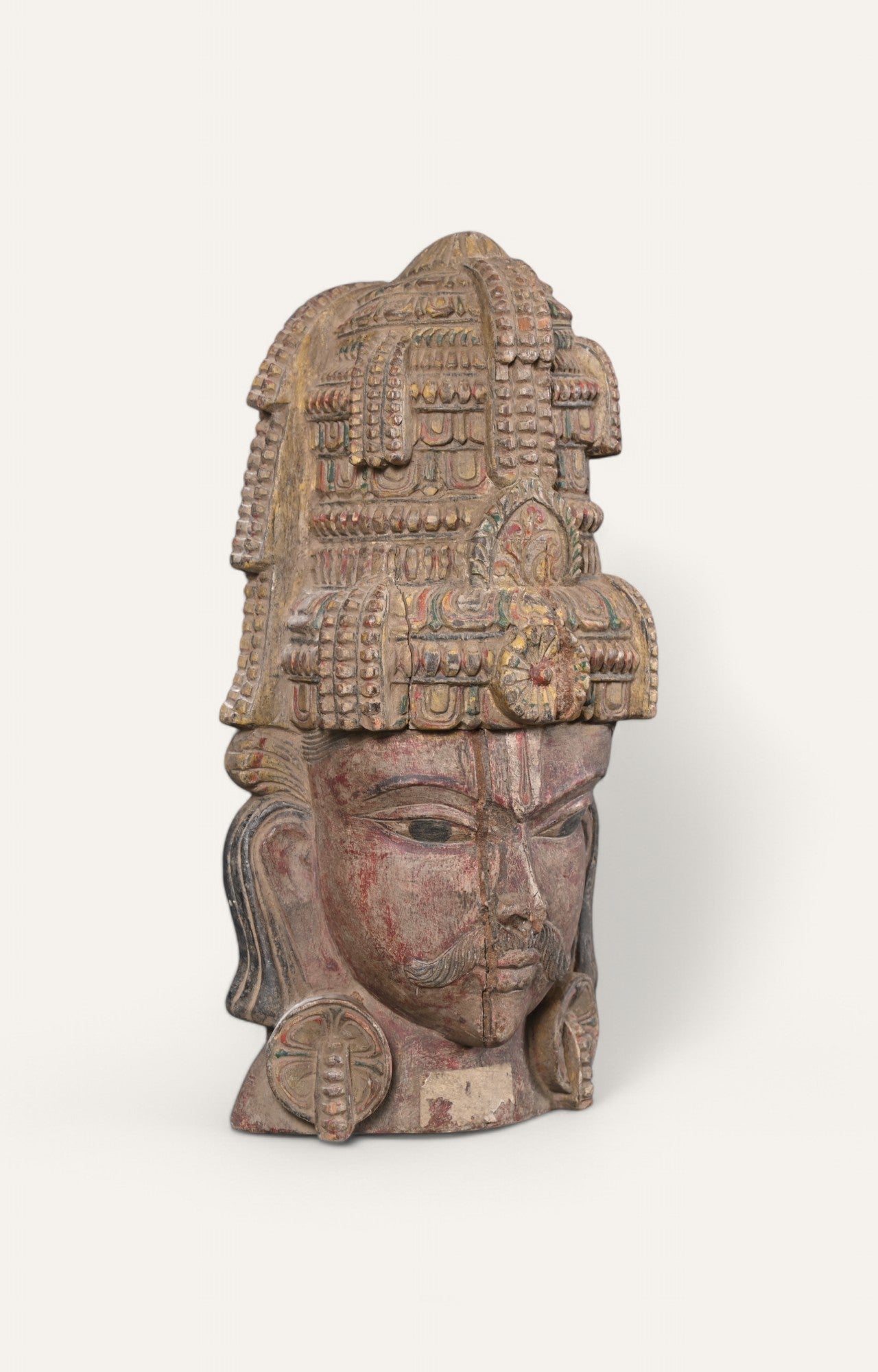 Traditional Hand-Carved Wooden Wall Mask