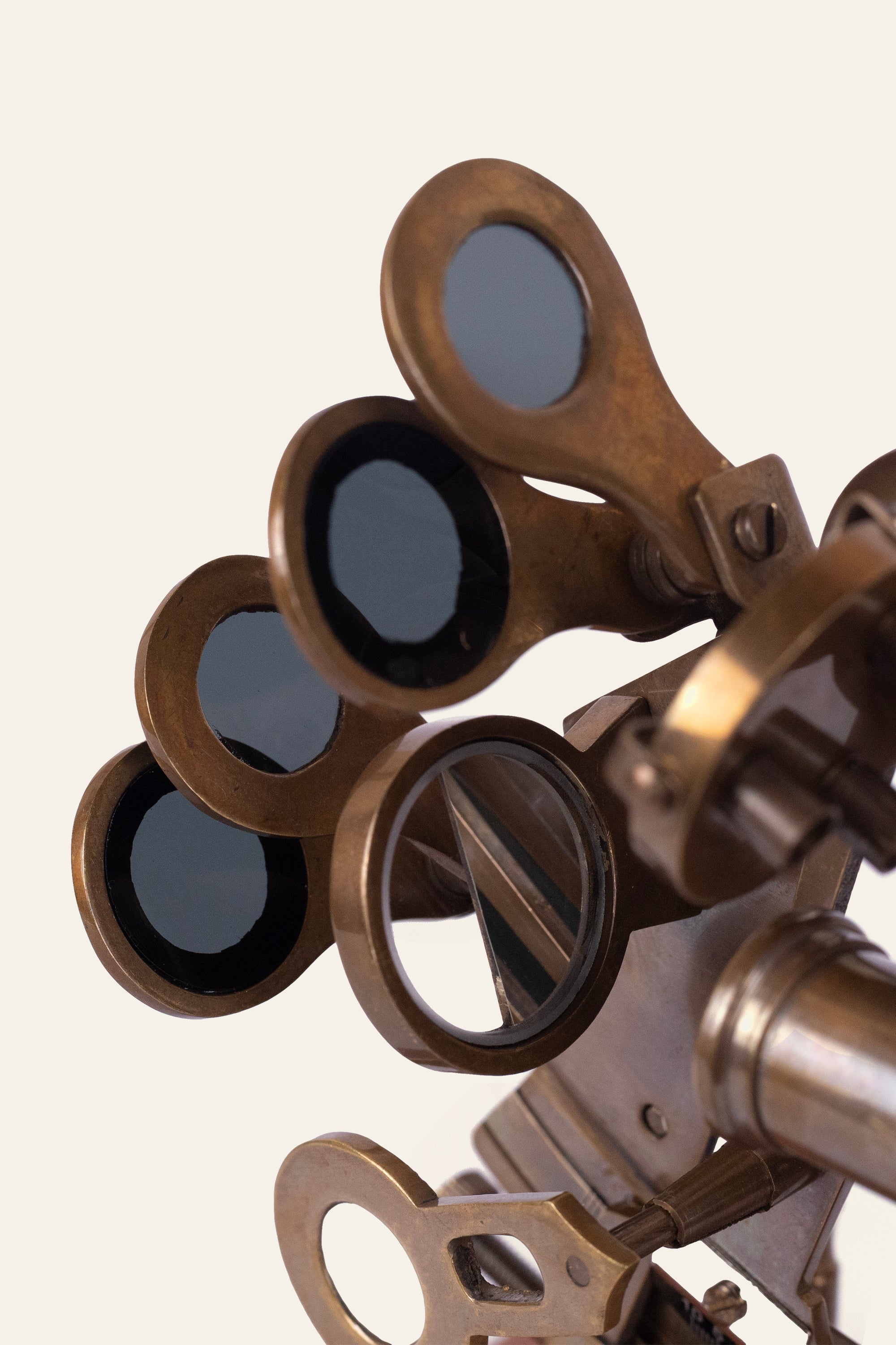 Antique Sextant on Wooden Base