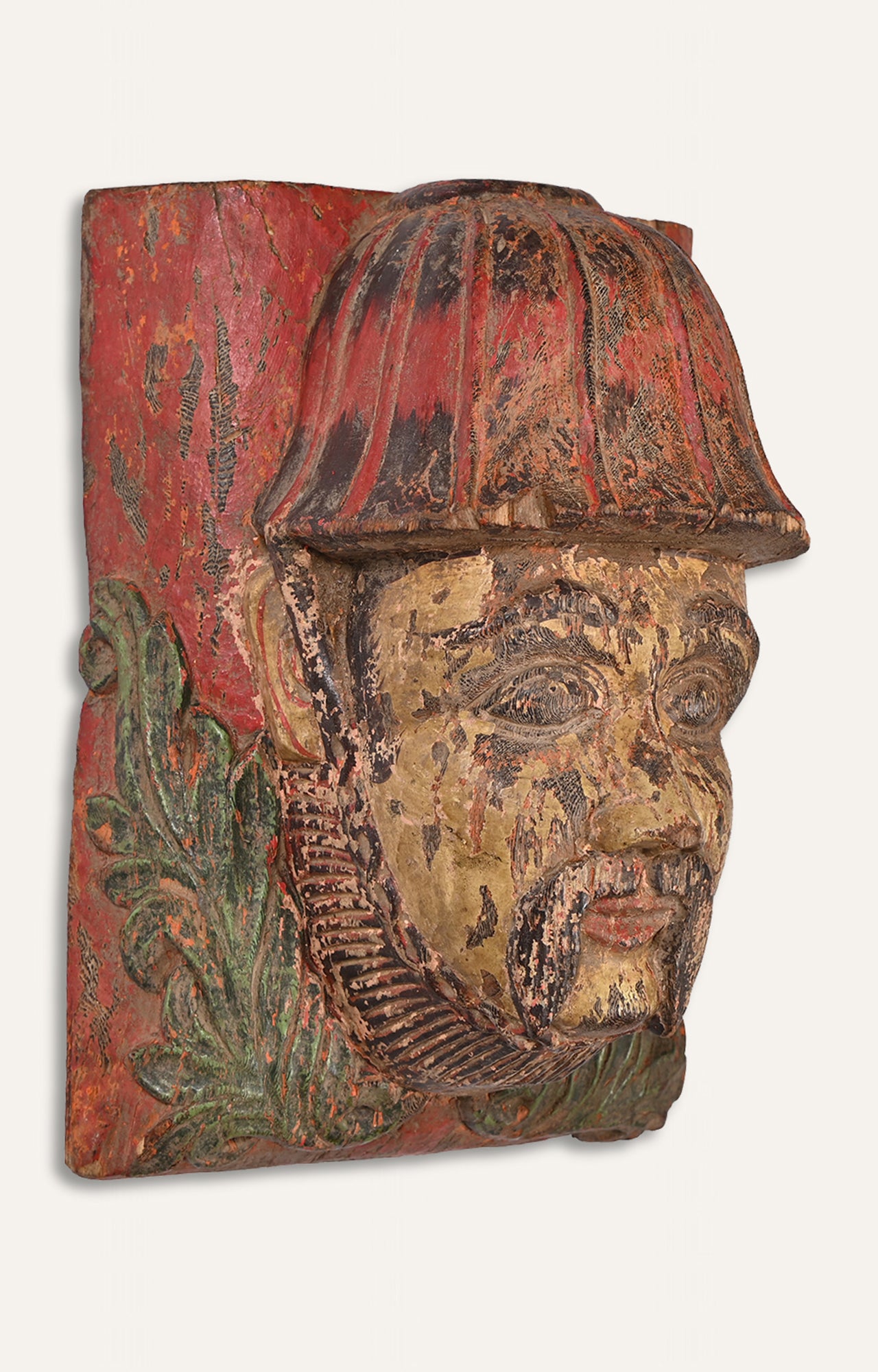Hand-Carved Wooden Wall Mask