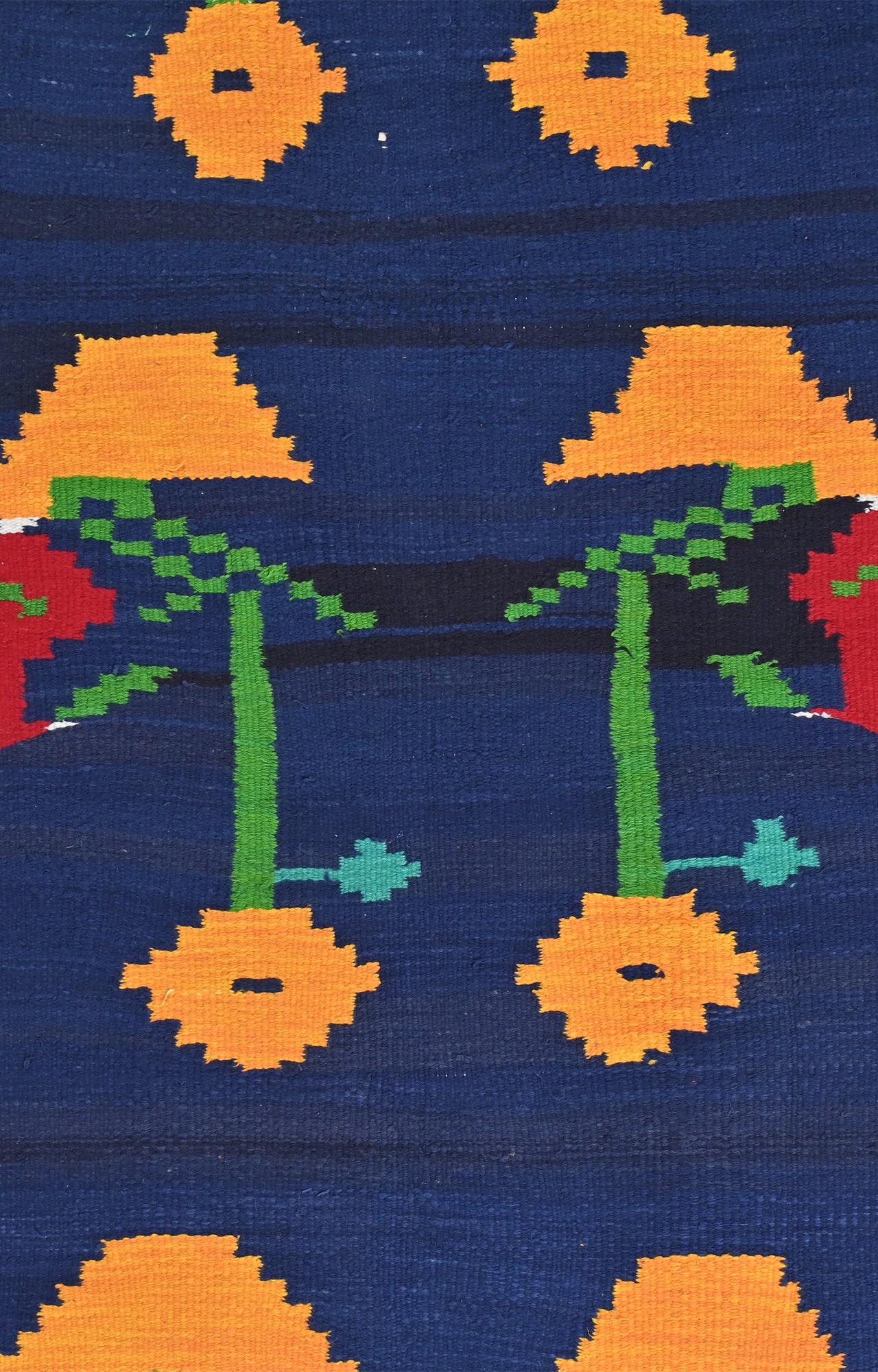 The Art of Punjab: Blue and Yellow Durrie
