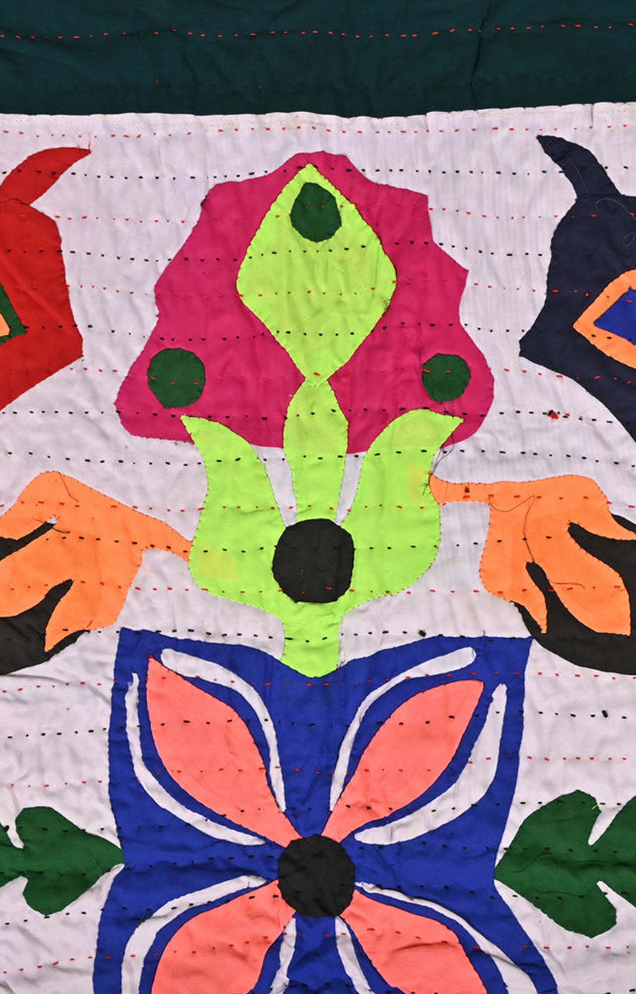 Wildlife Serenade: Cotton Textile Wall Tapestry with Animal Figures and Floral Splendor