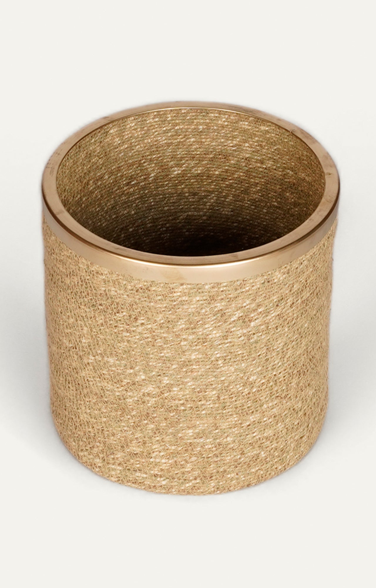 Large Seagrass Basket with Metal Rim