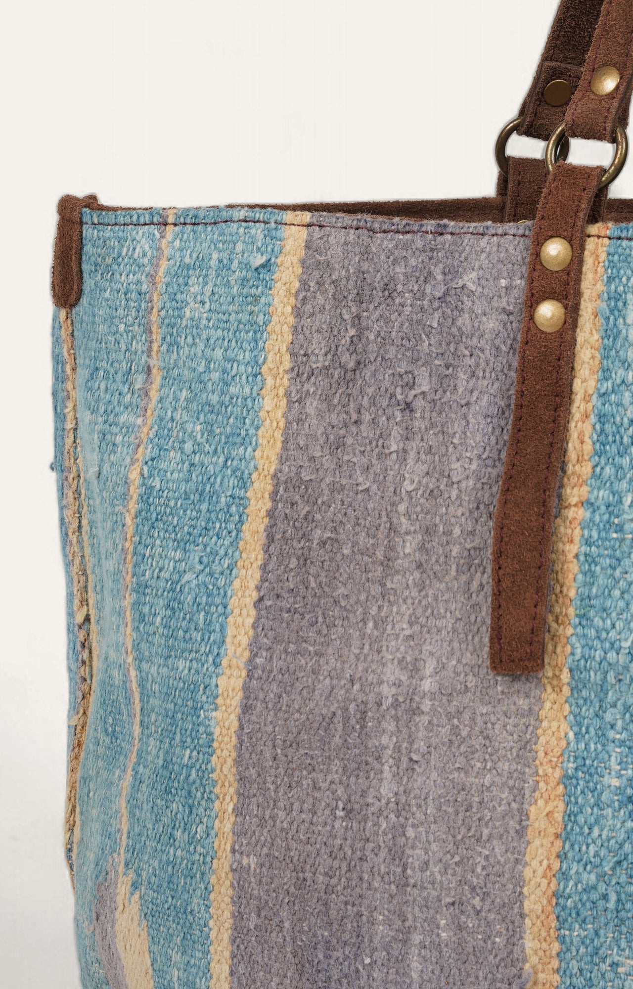 Eco-Friendly Earthy Striped Cotton Tote Bag