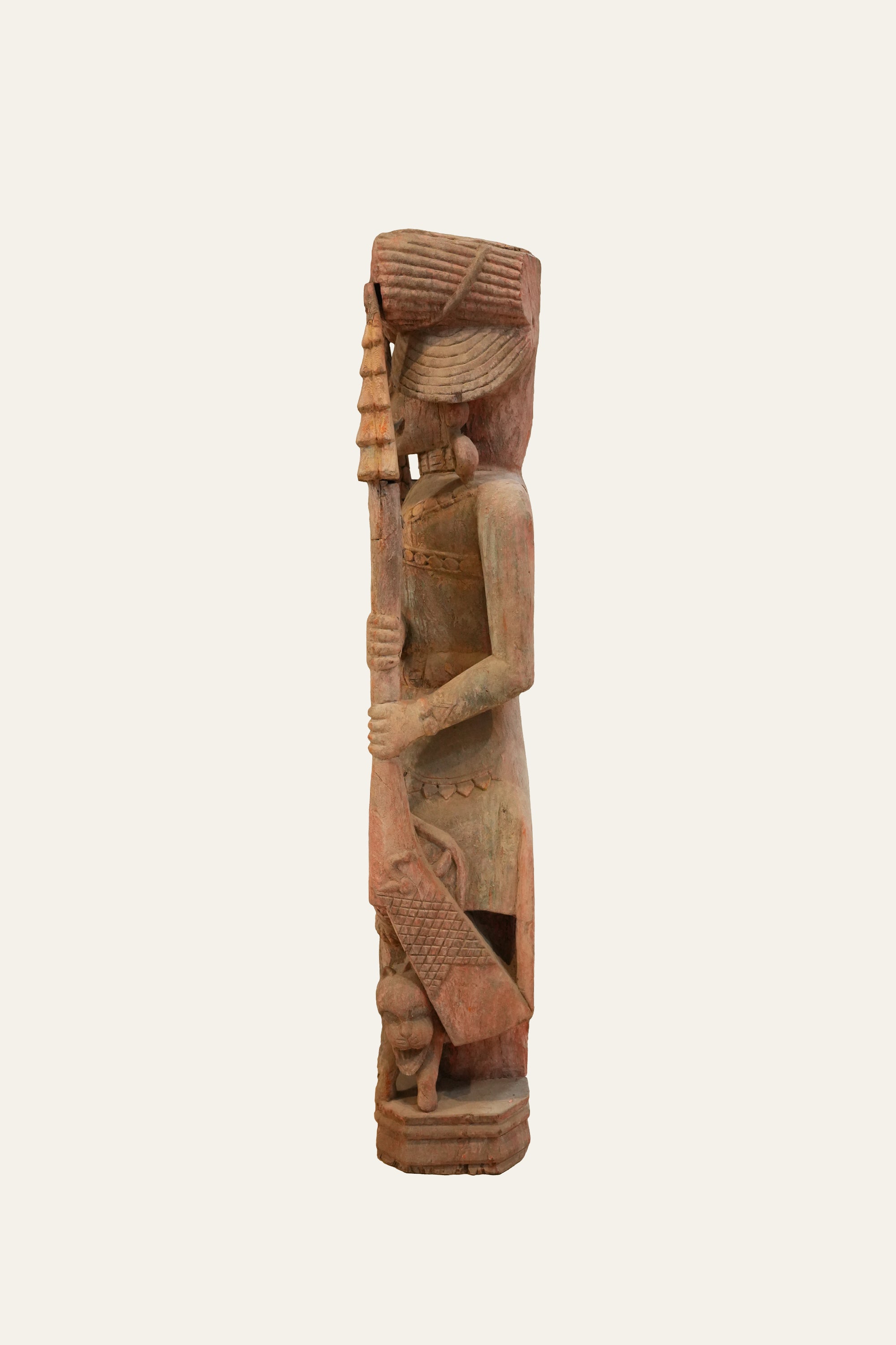 Indian Darban Guard Statue in Wood