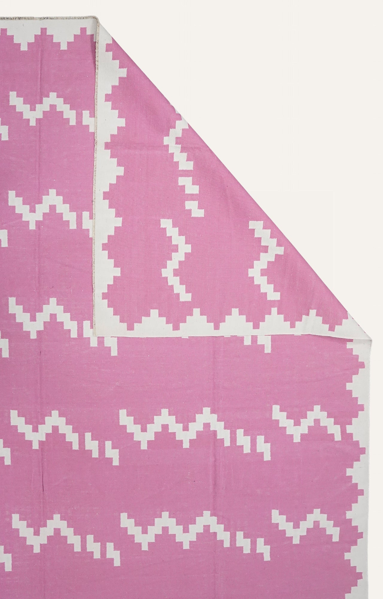 Pink Handwoven Cotton Rug