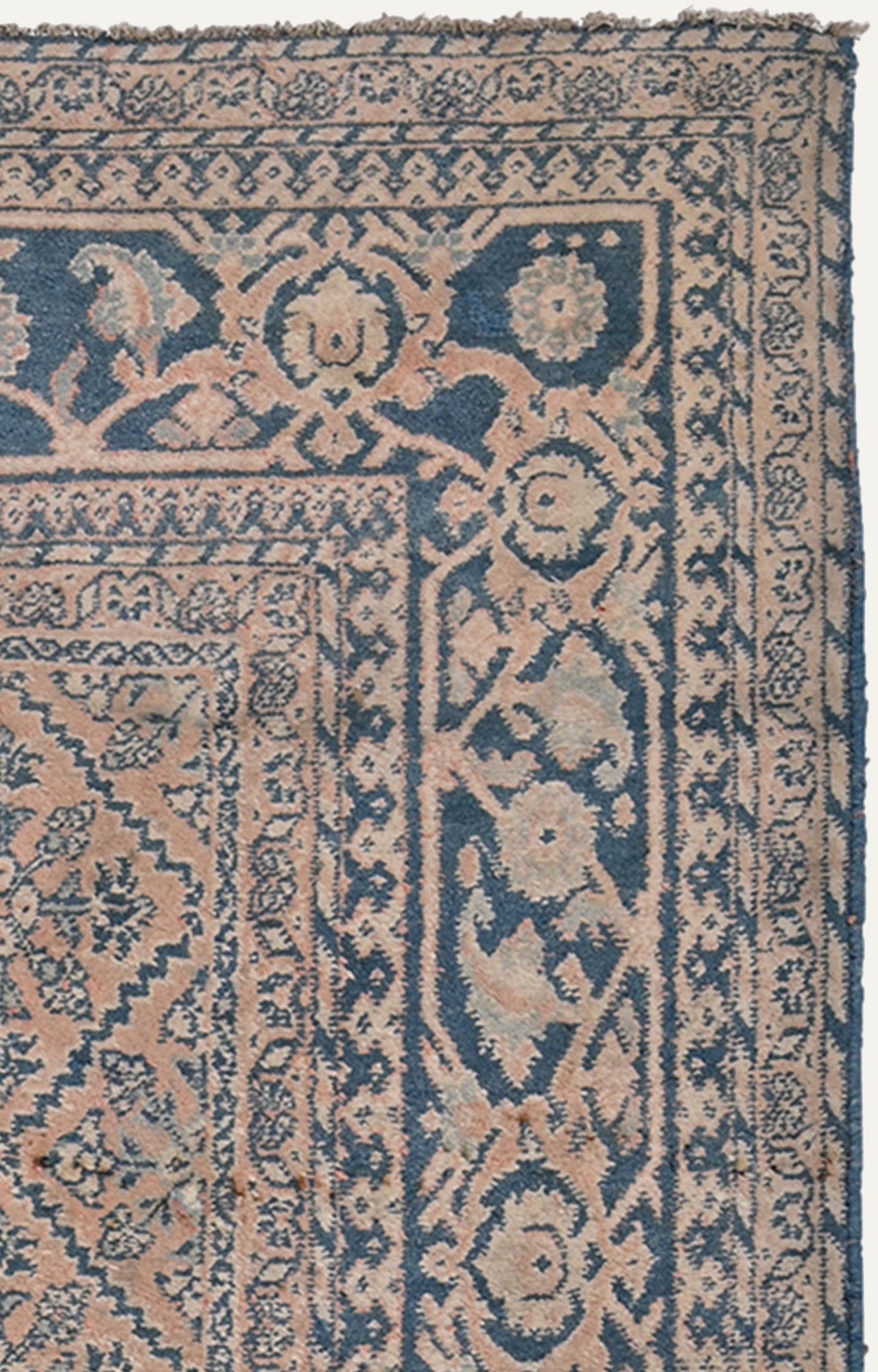 5 x 7 Ft 100 years old Vintage Agra Carpet with Floral Motifs