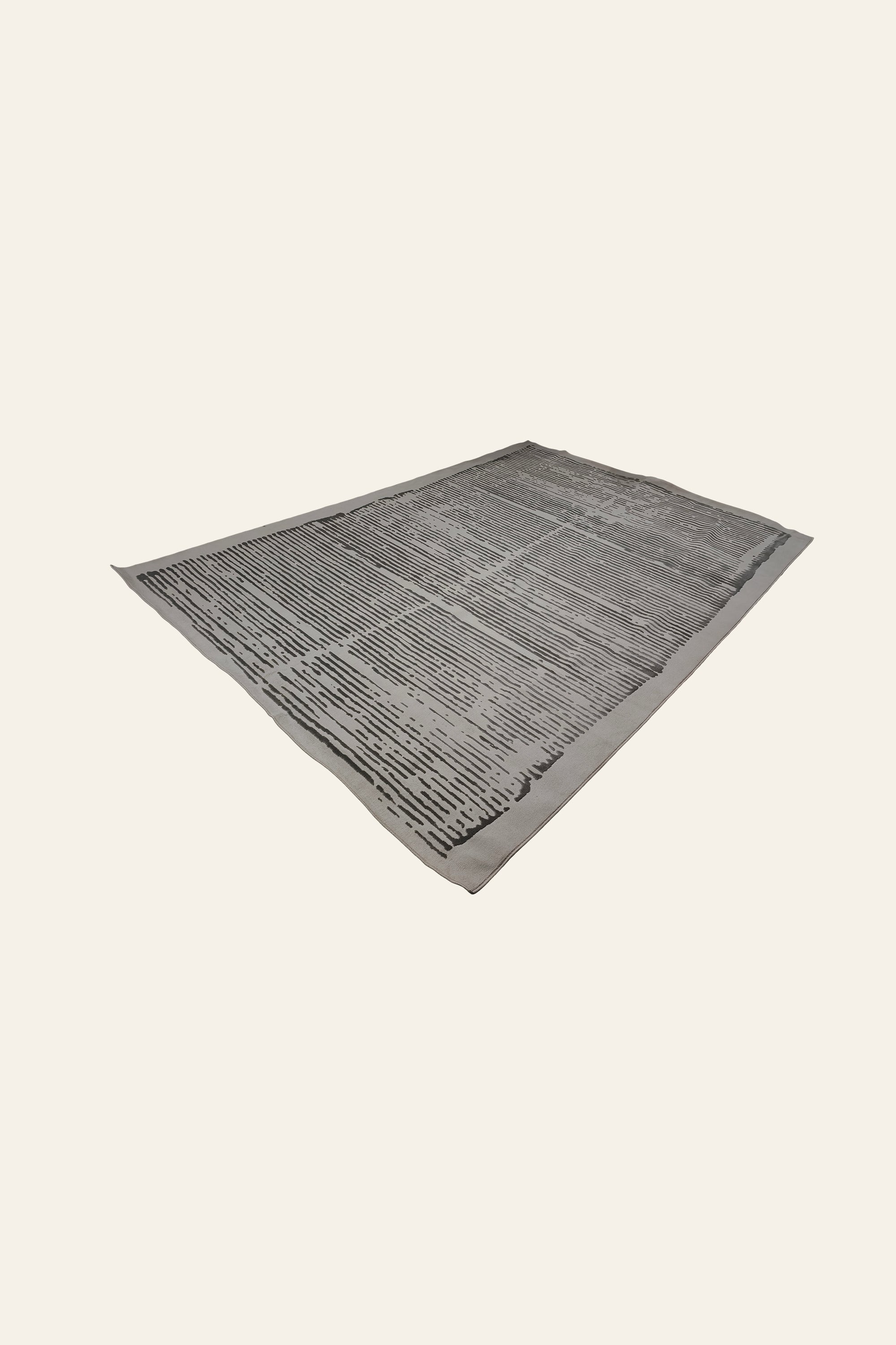 8 x 12 ft Modern Grey Linear Stripe Tufted Area Carpet