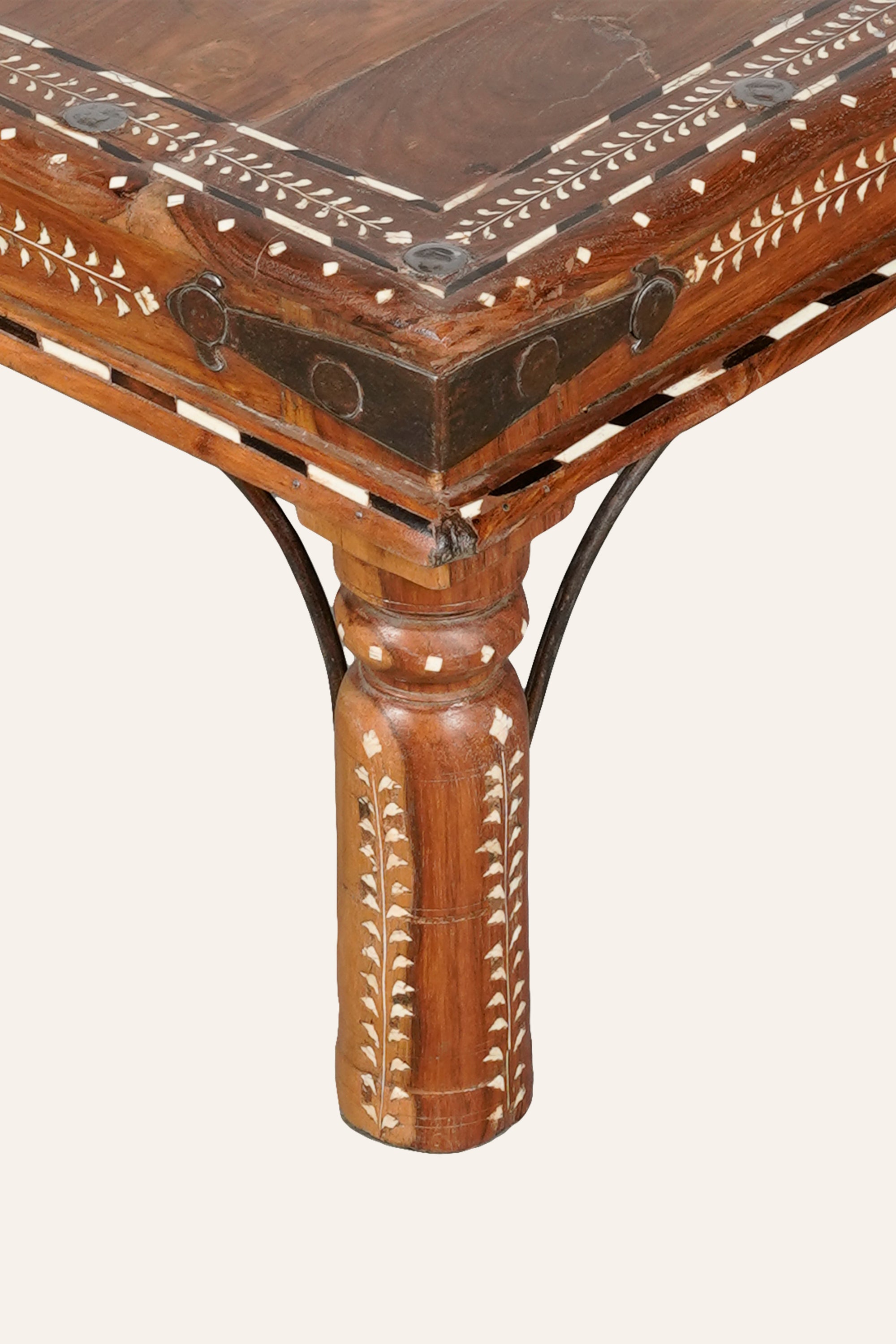 Rajasthani Style Bone Inlay Star Coffee Table