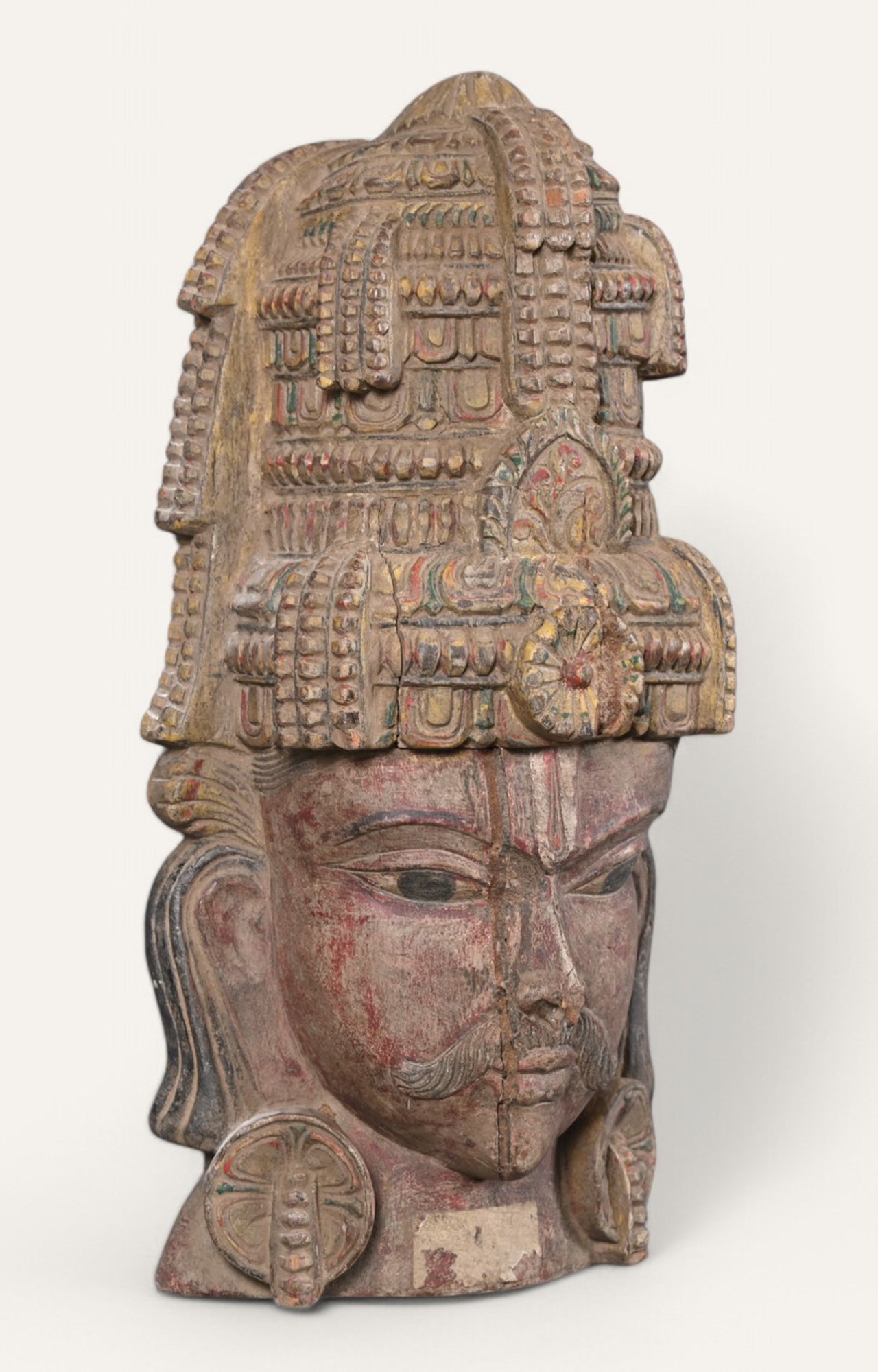 Traditional Hand-Carved Wooden Wall Mask