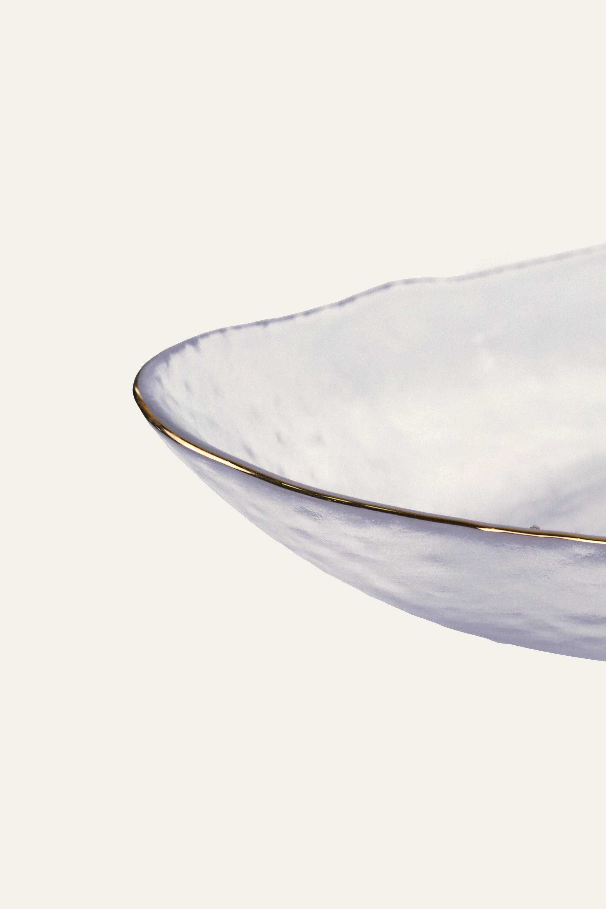 Oval Boat-Shaped Glass Serving Plate