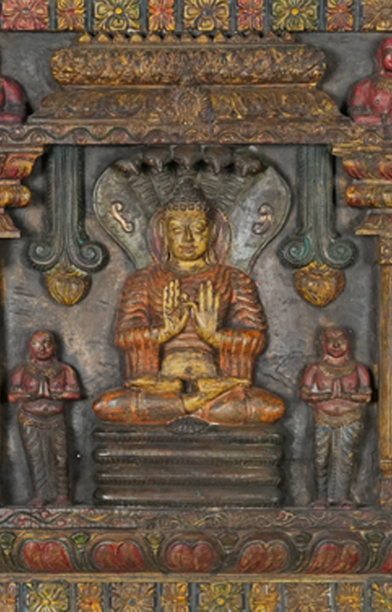 Handcrafted Multi-Panel Buddha Wooden Wall Art