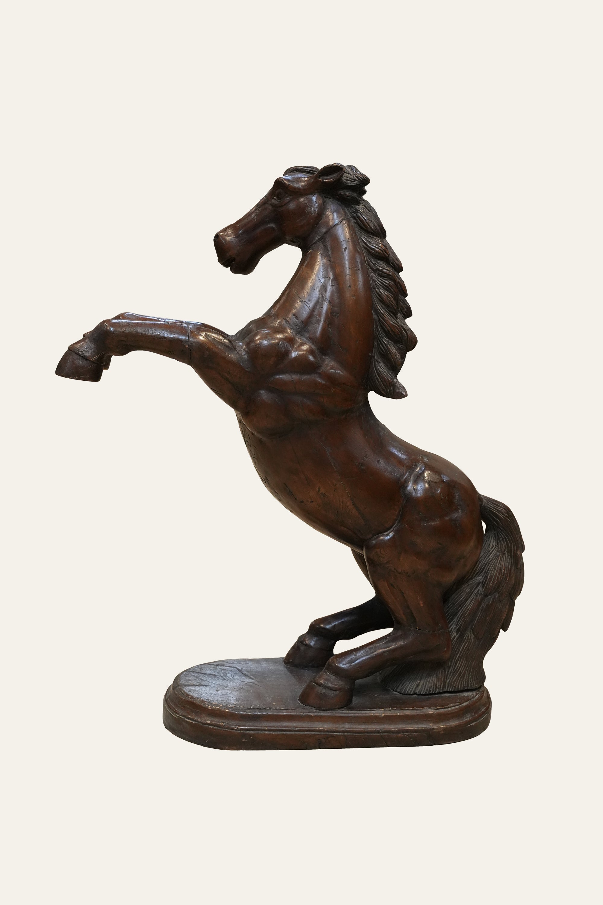 Rearing Horse Statue for Living Room Decor