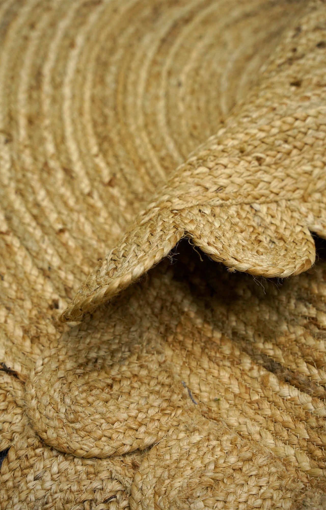 Spiral Bloom Jute Rug