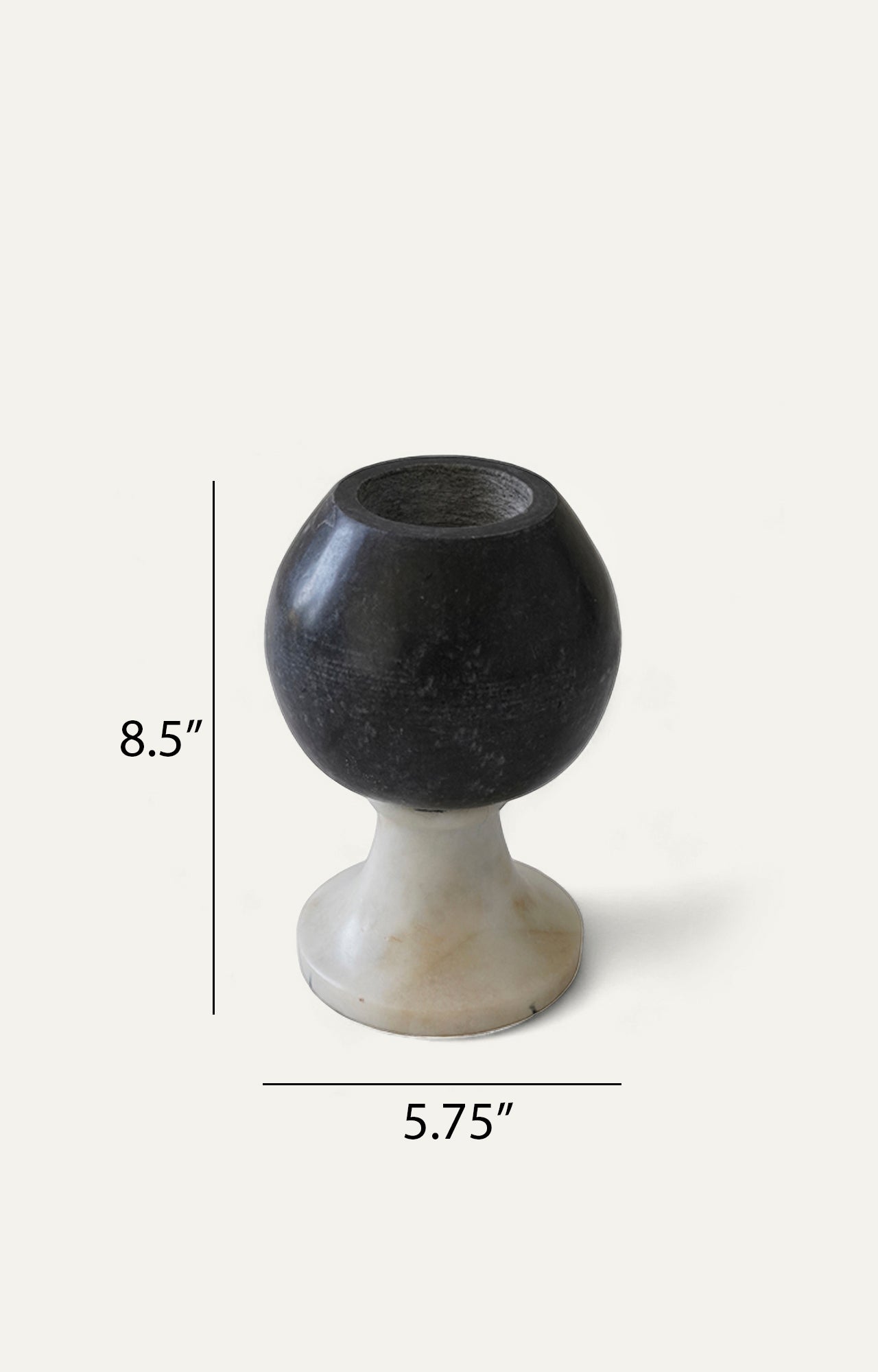 Black & White Marble Candle Stand