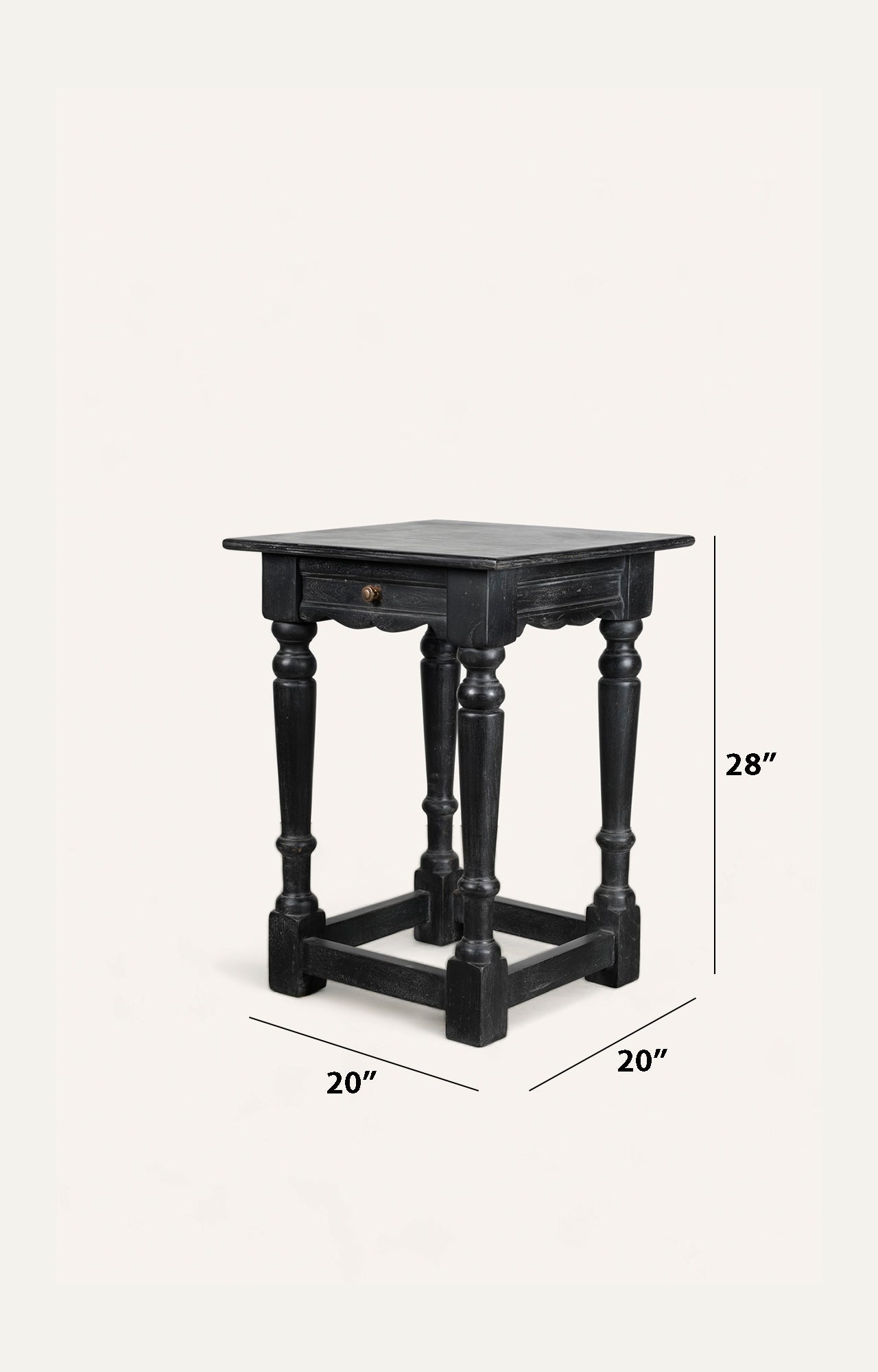 Ebonized Accent Side Table