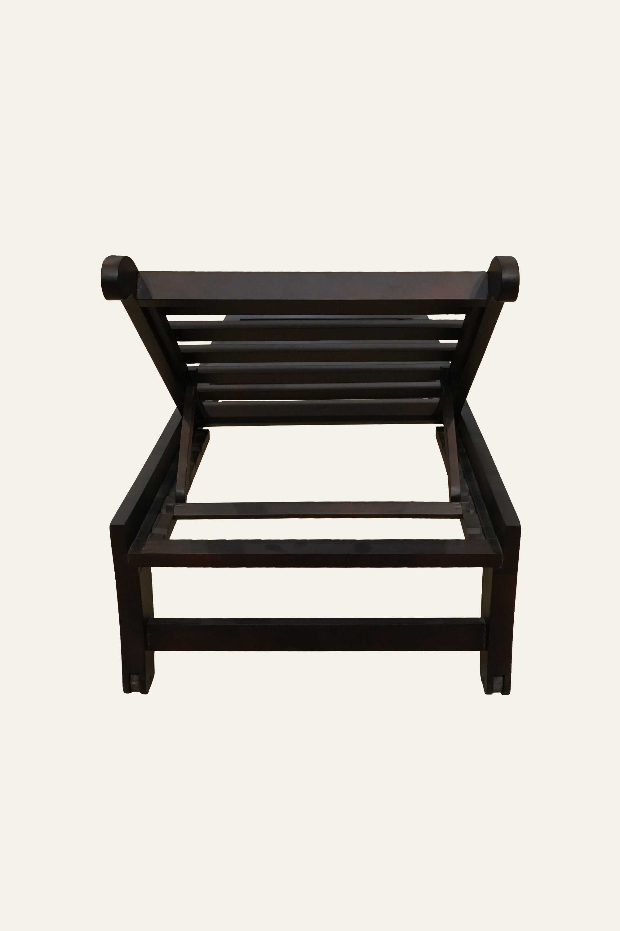 Slatted Wood Outdoor Chaise Lounge Chair