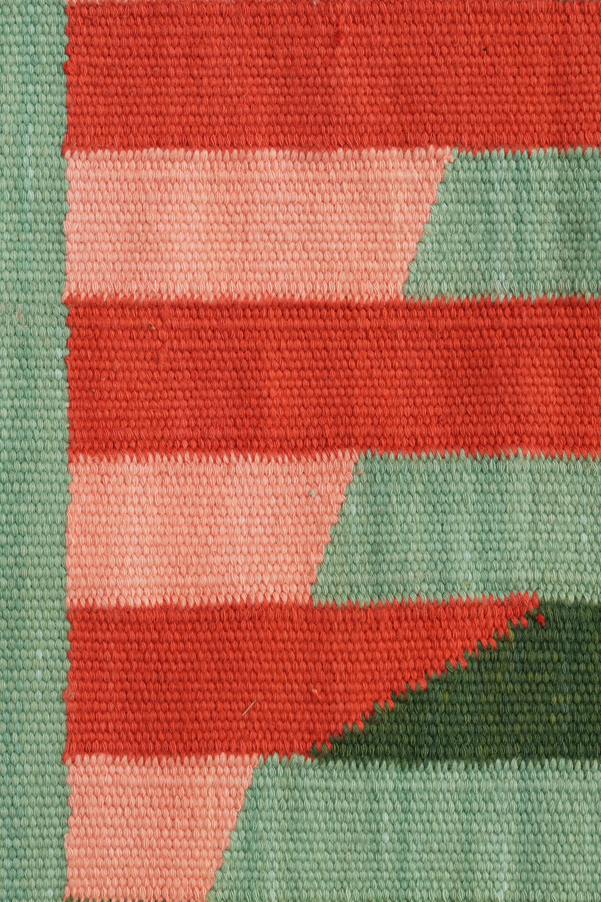 Green & Pink Striped Premium Cotton Yoga Mat