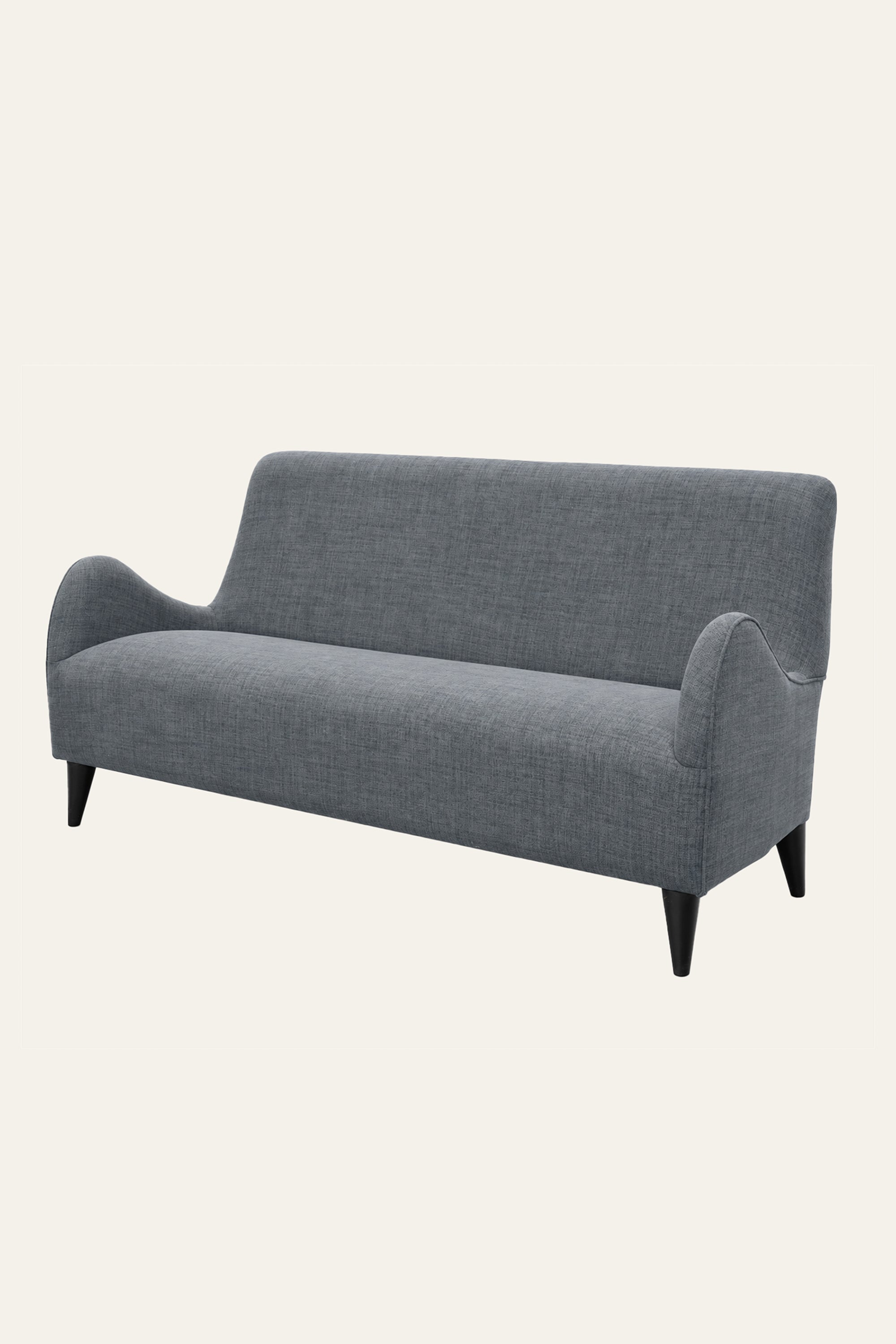 Grey Textured High Back Sofa for Compact Rooms