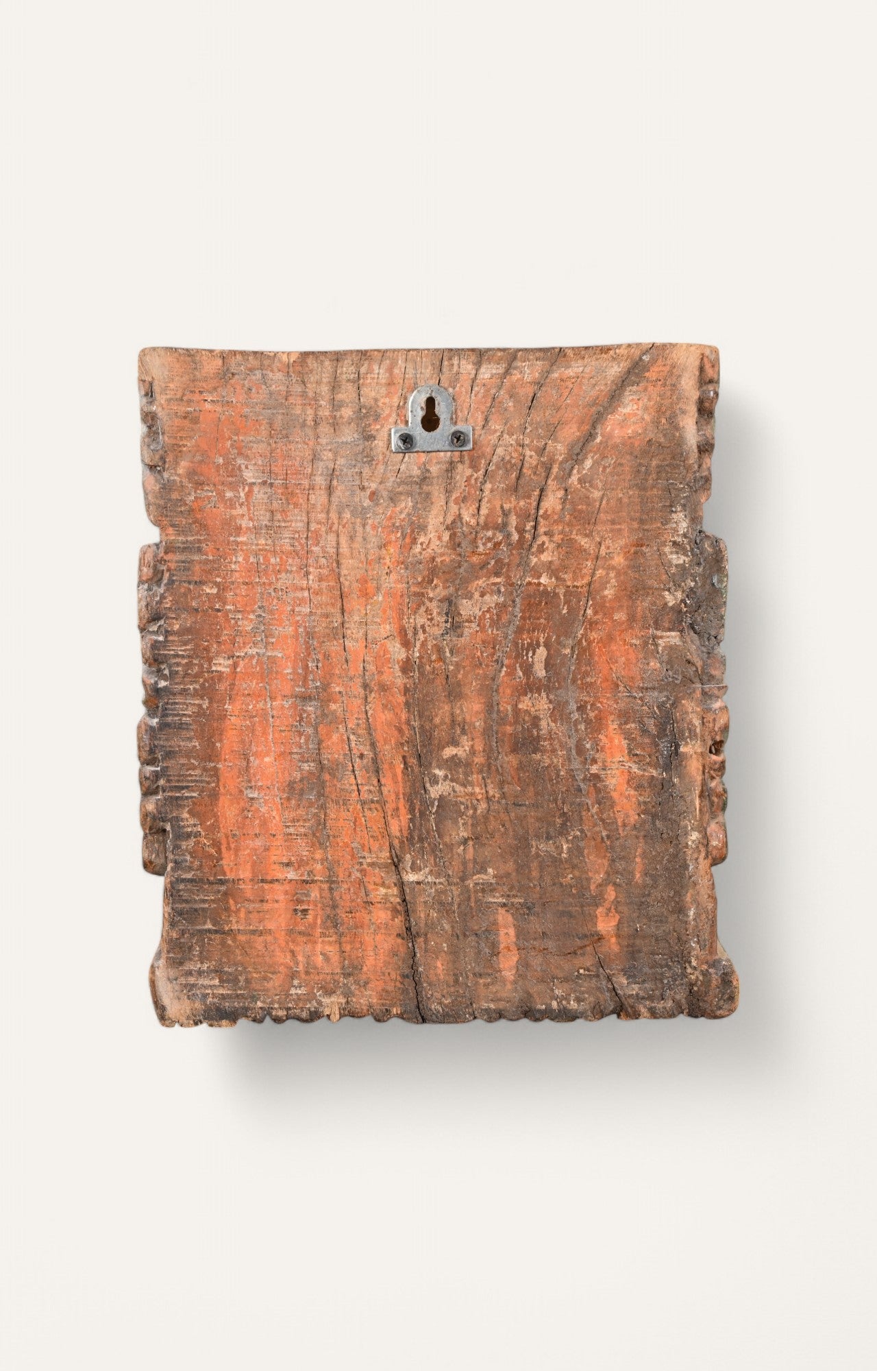 Rustic Hand-Carved Wooden Wall Mask