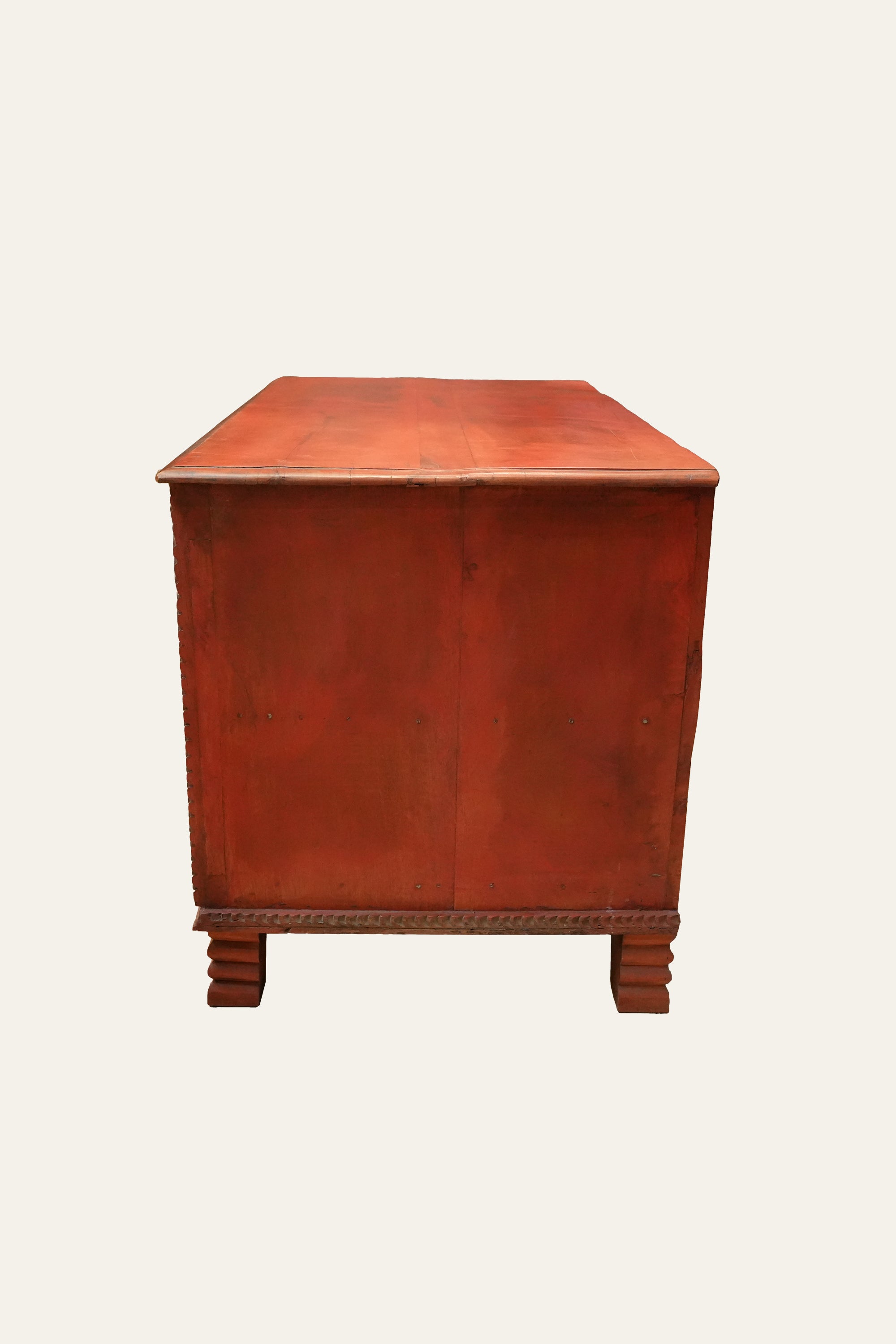 Carved Ganesha Wooden Storage Trunk for Indian Homes
