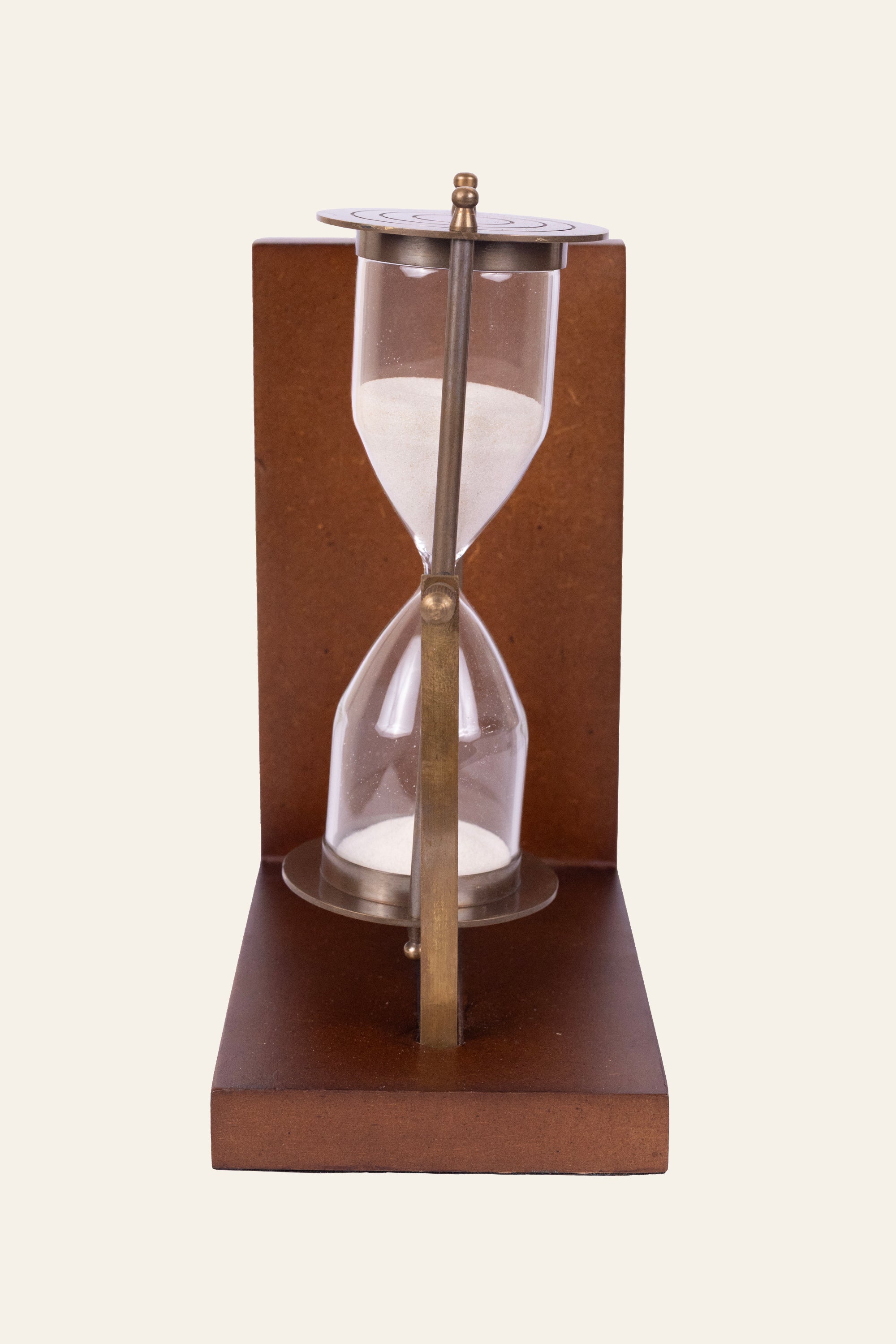 Antique Nautical Rotating Hourglass Bookends Set of 2