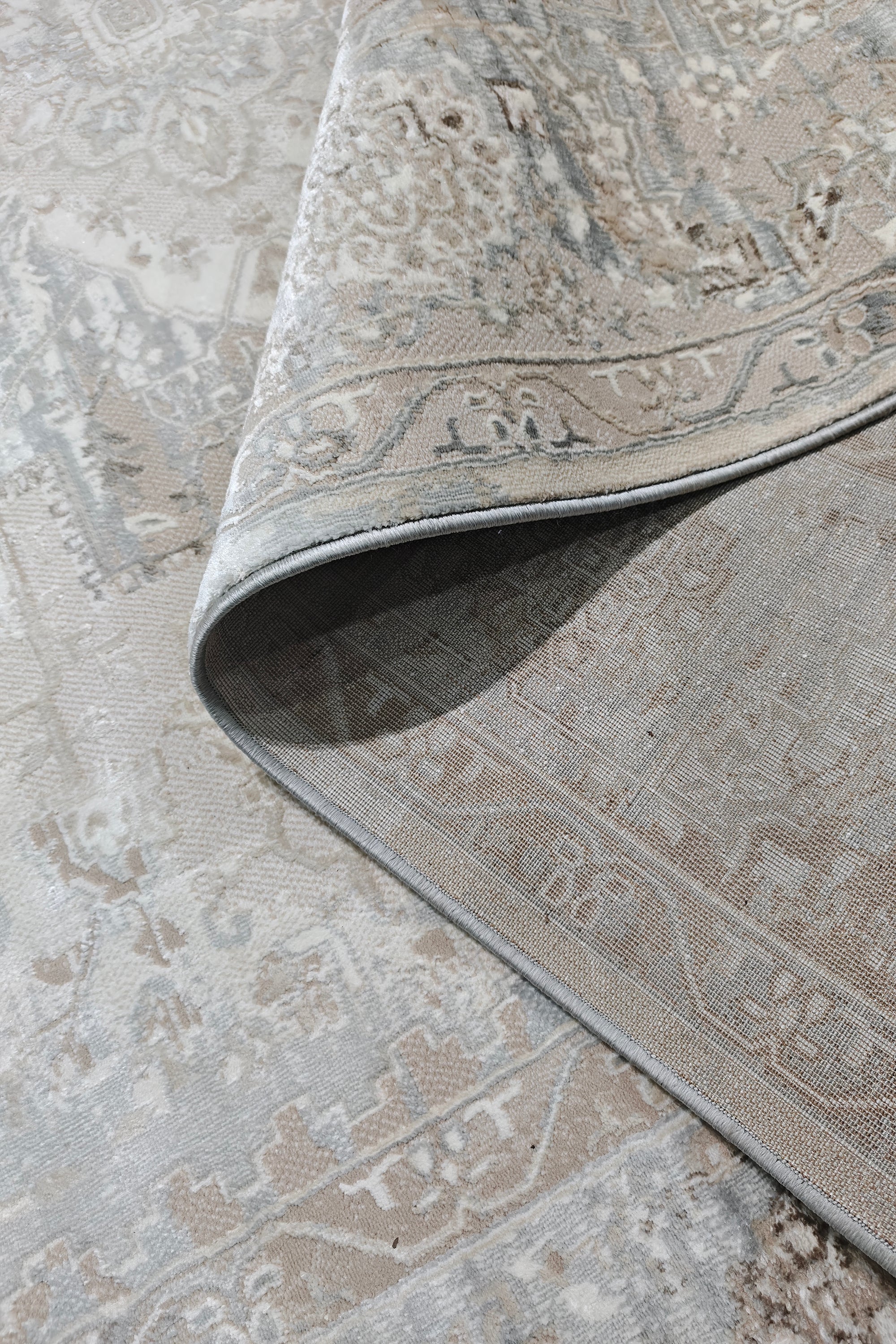 9 x 12 ft Grey Beige Floral Medallion Oriental Tufted Area Traditional Carpet