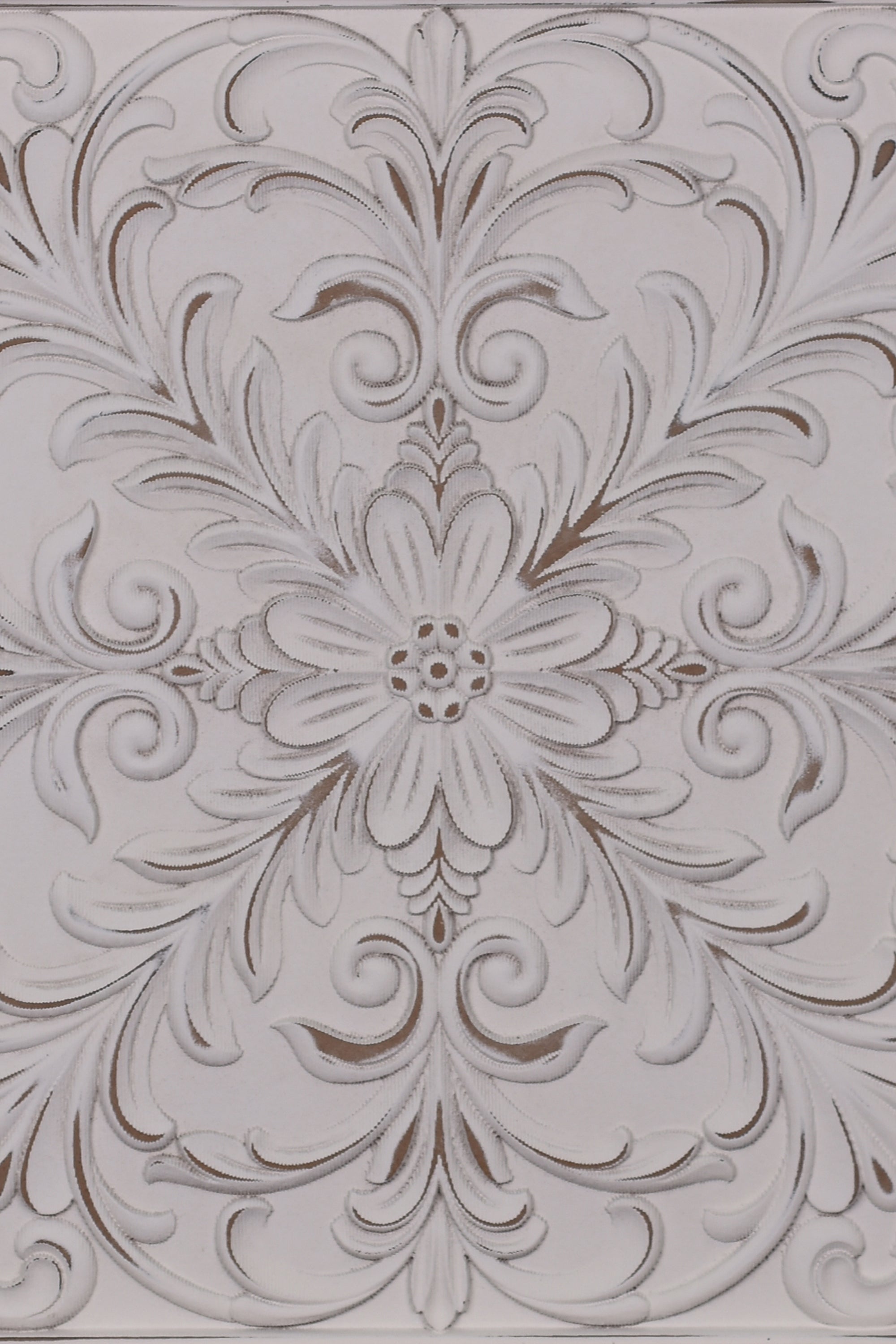 Handcrafted Floral Carved Wooden Wall Panel