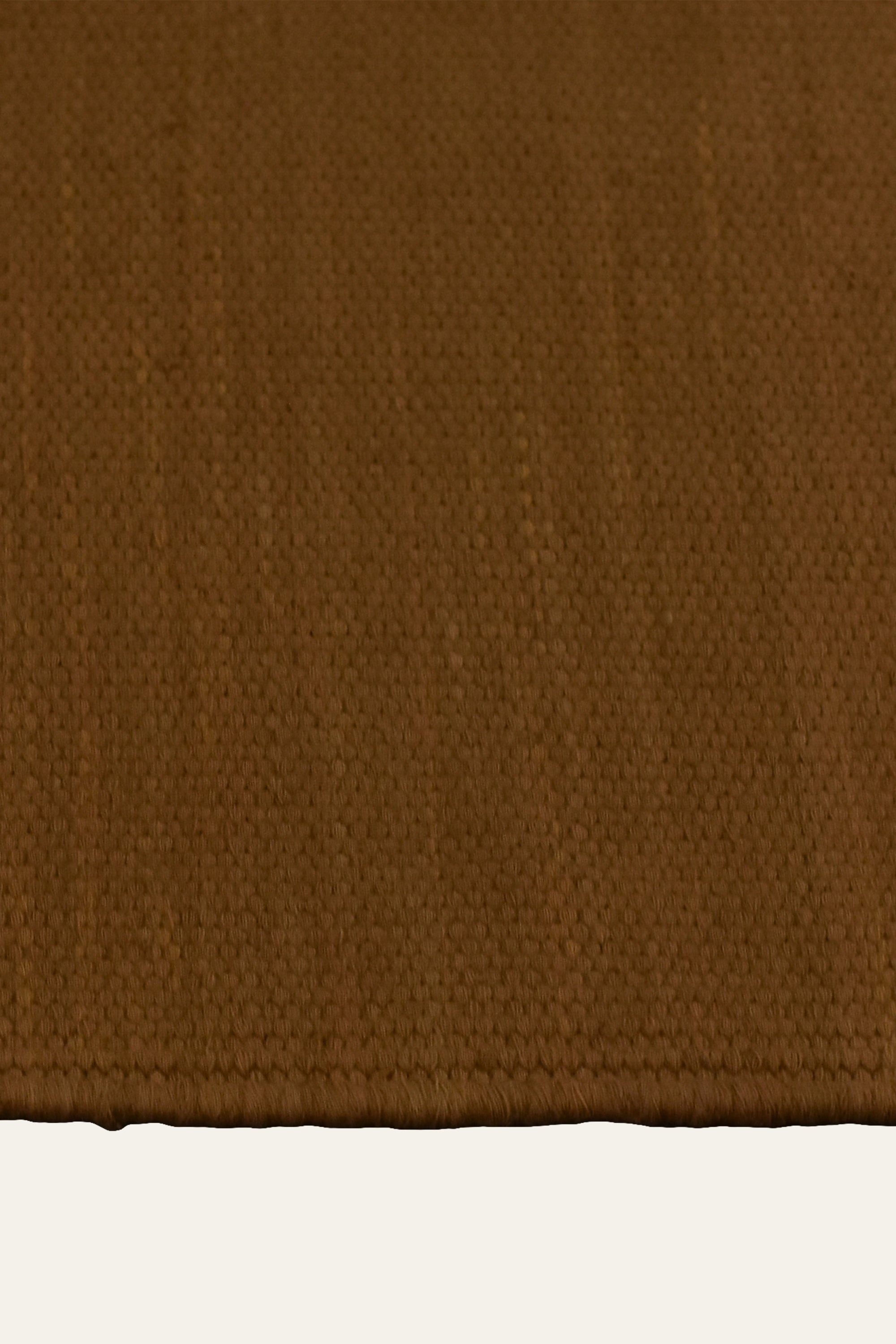 Plain Brown Washable Cotton Yoga Mat with Fringe