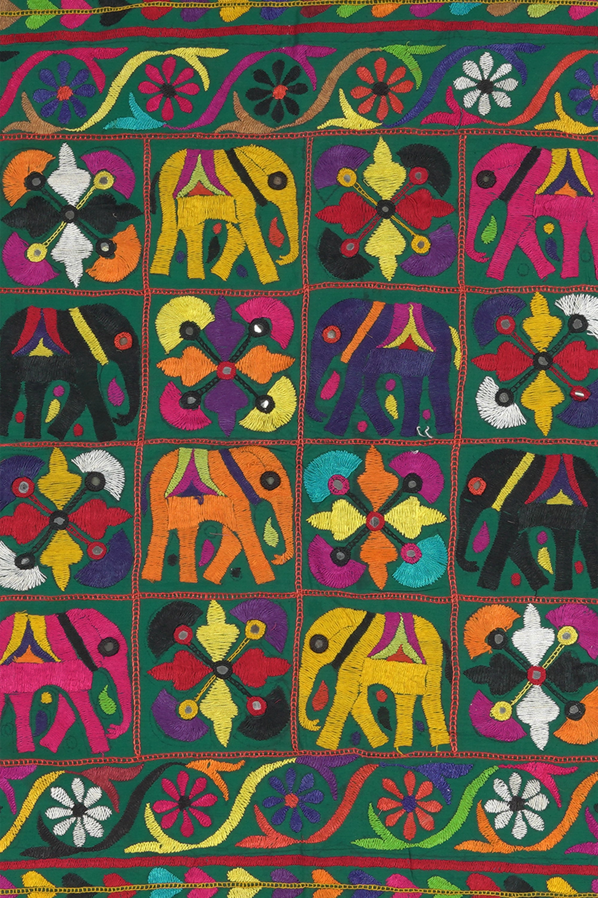 Tribal Animal & Folk Motif KutchTextile Panel