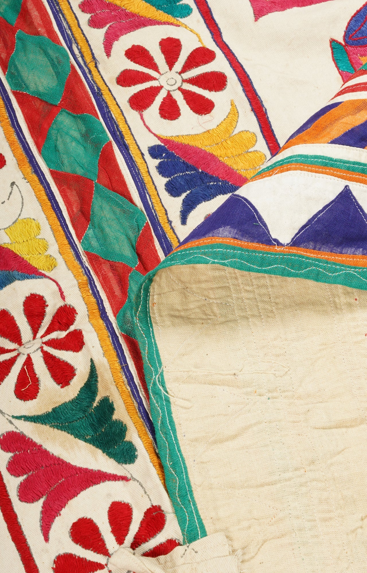 Vibrant Kutch Embroidered Wall Hanging Textile