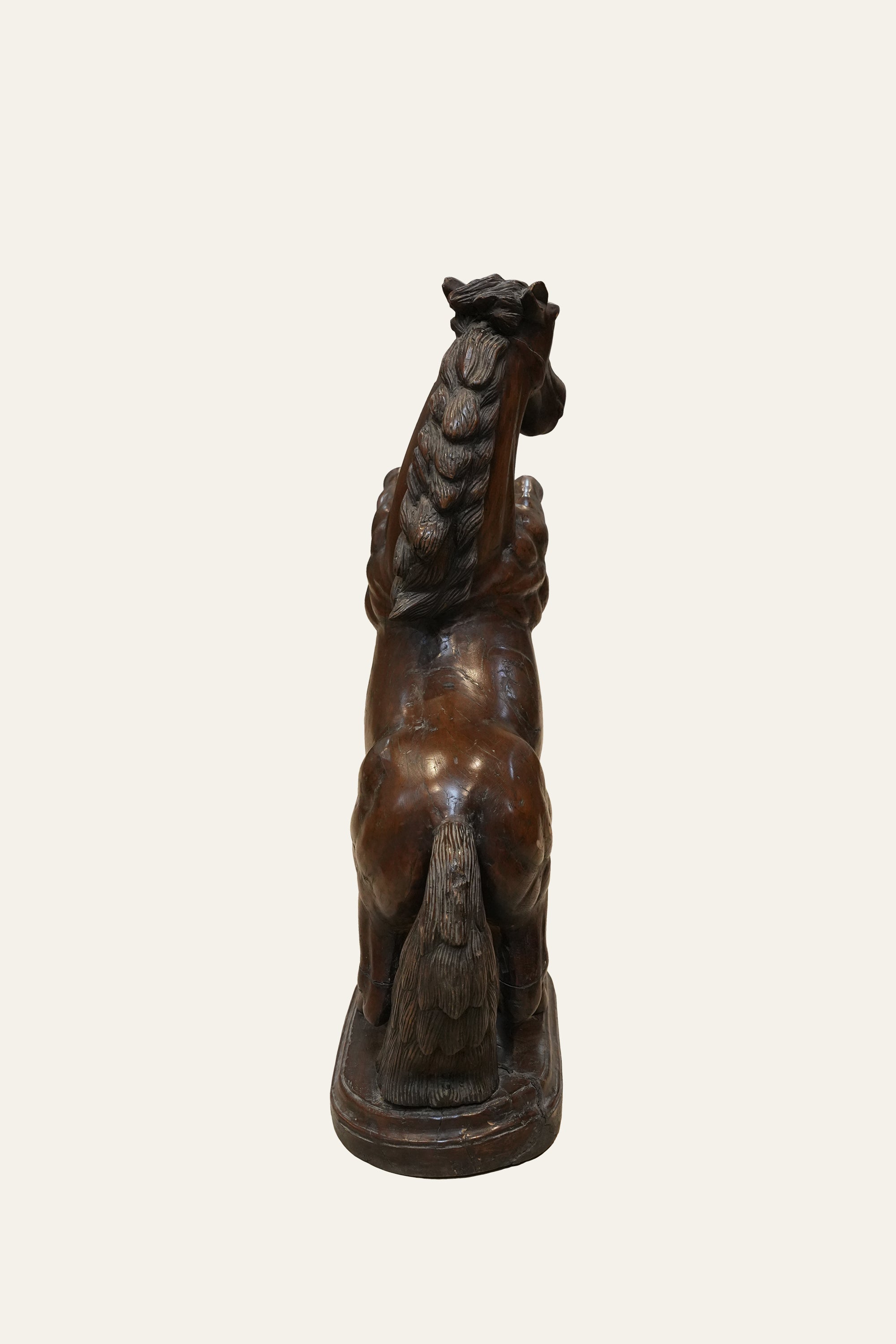 Rearing Horse Statue for Living Room Decor