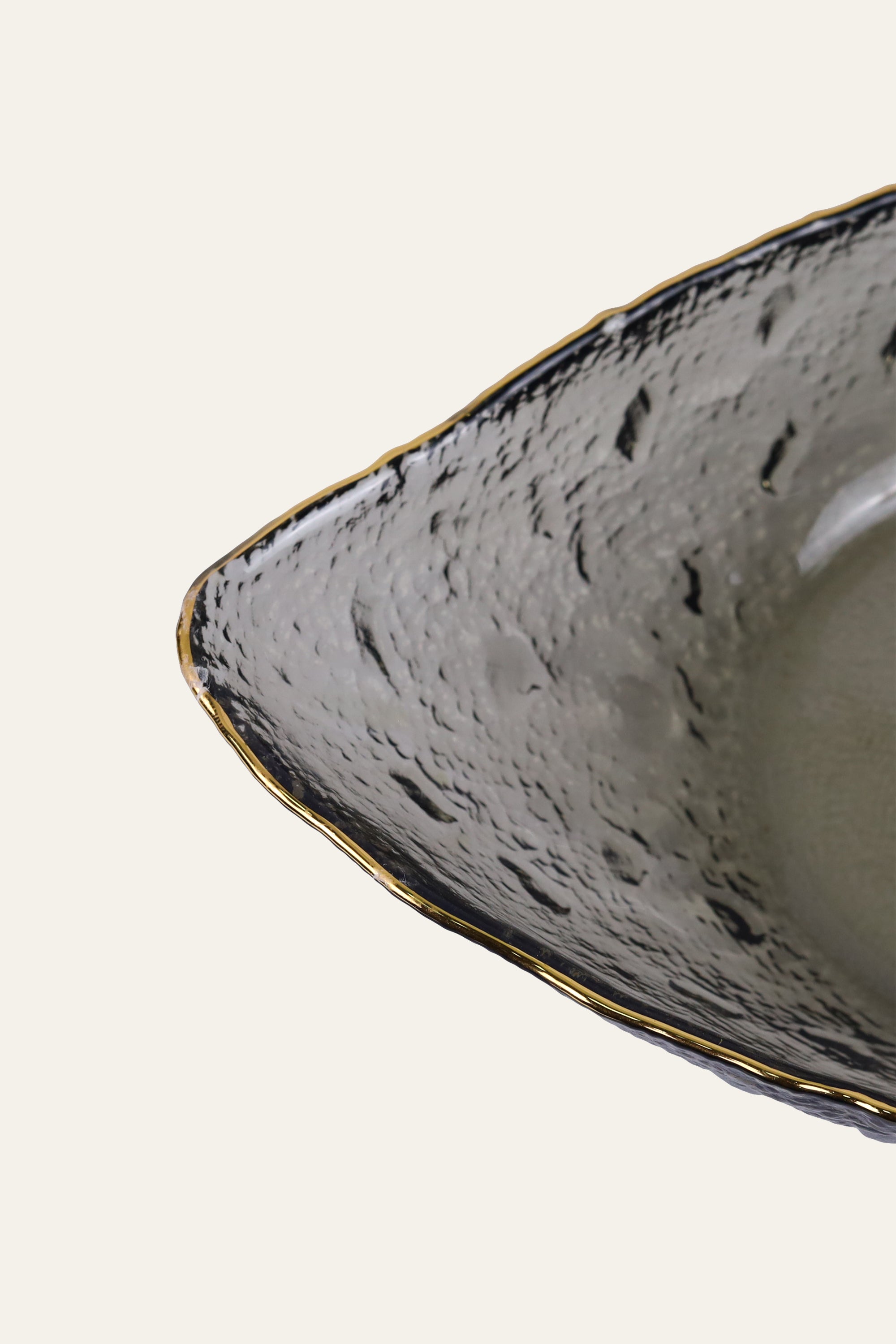Small Teardrop-Shaped Glass Serving Plate