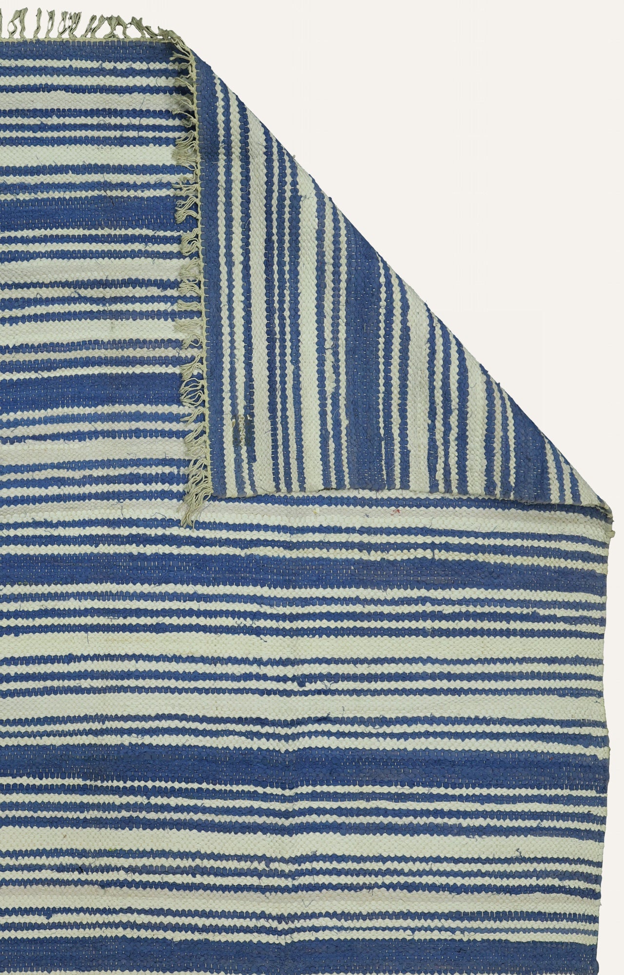 Blue Stripes Cotton Rug