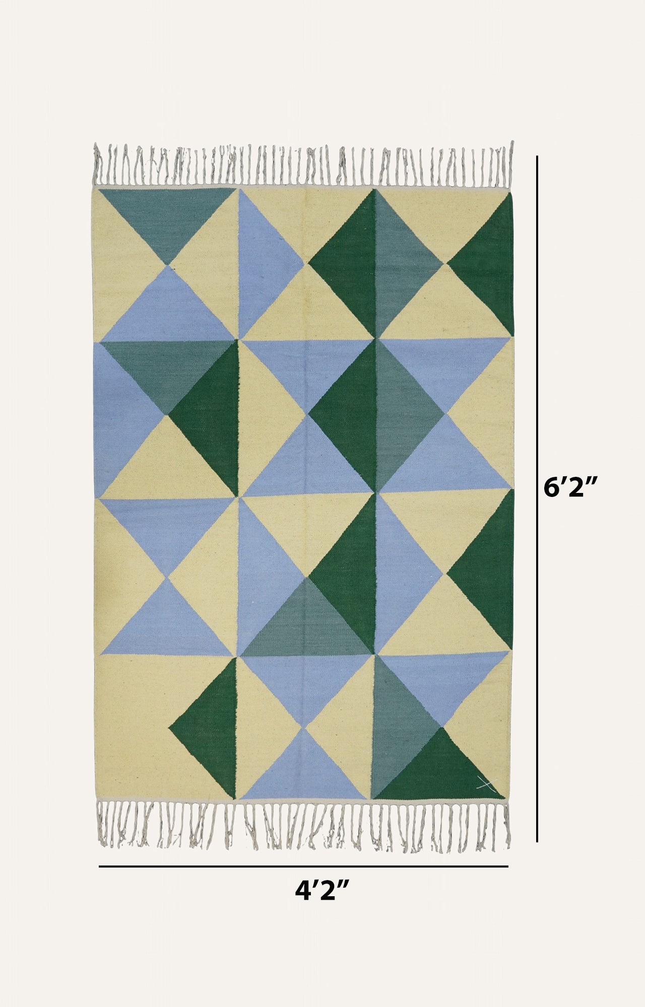 Geometric Handwoven Cotton Rug