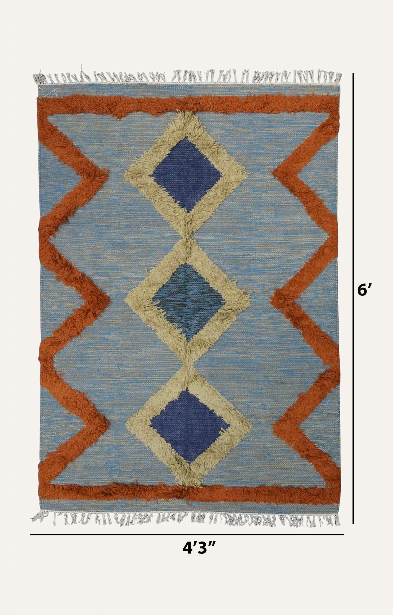 Geometric Handtufted Cotton Rug