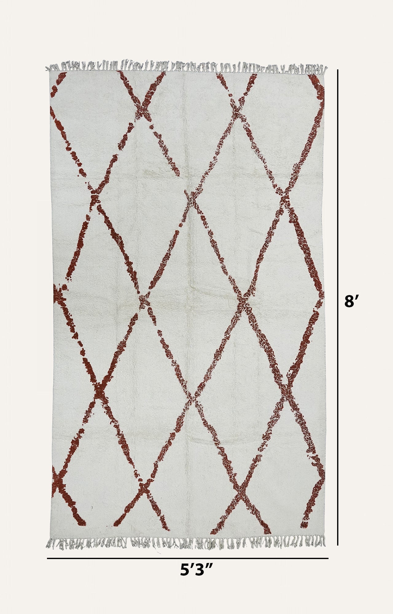 Cross Pattern Woolen Rug