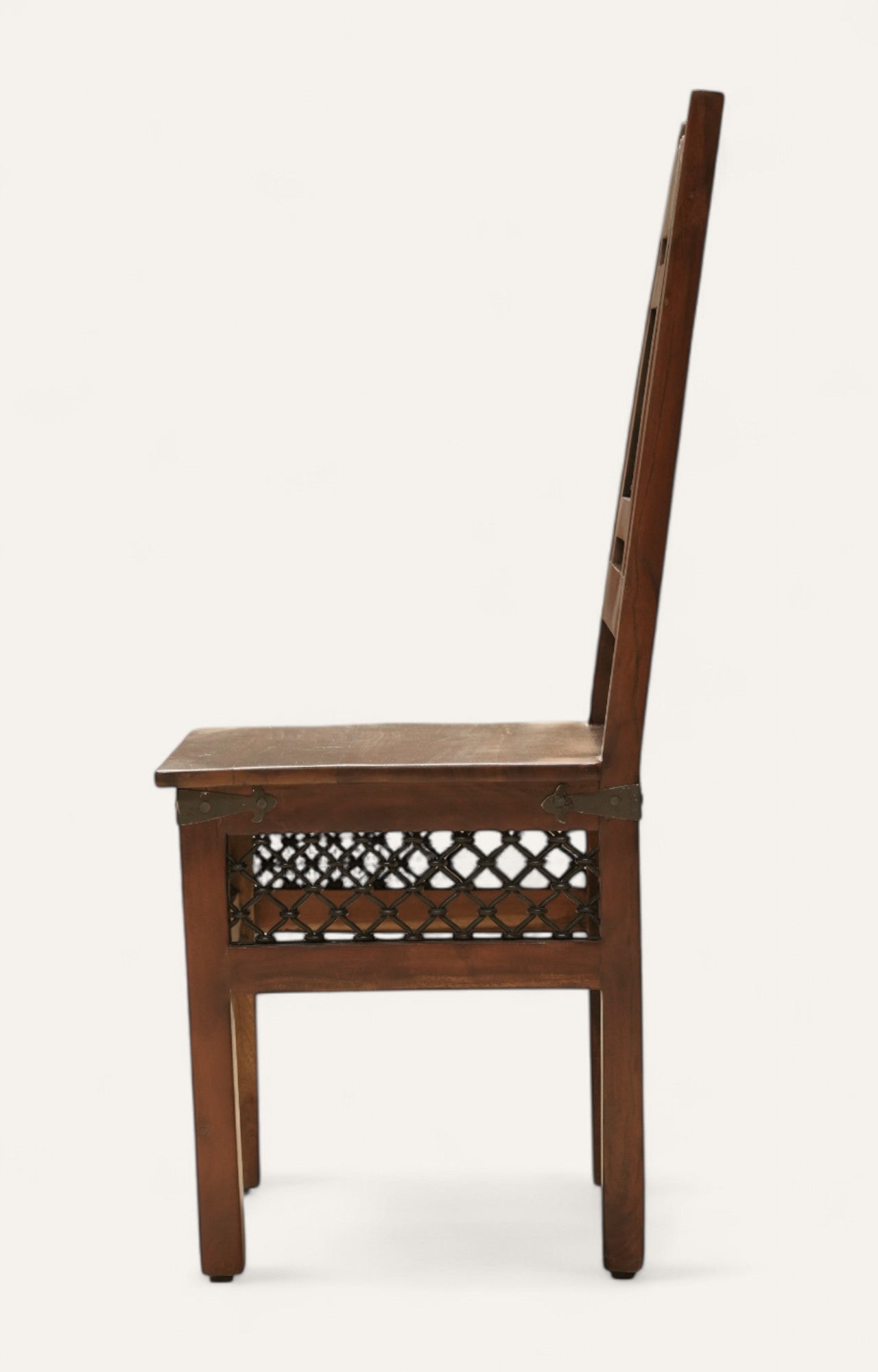 Colonial Military Chair with Iron Jali