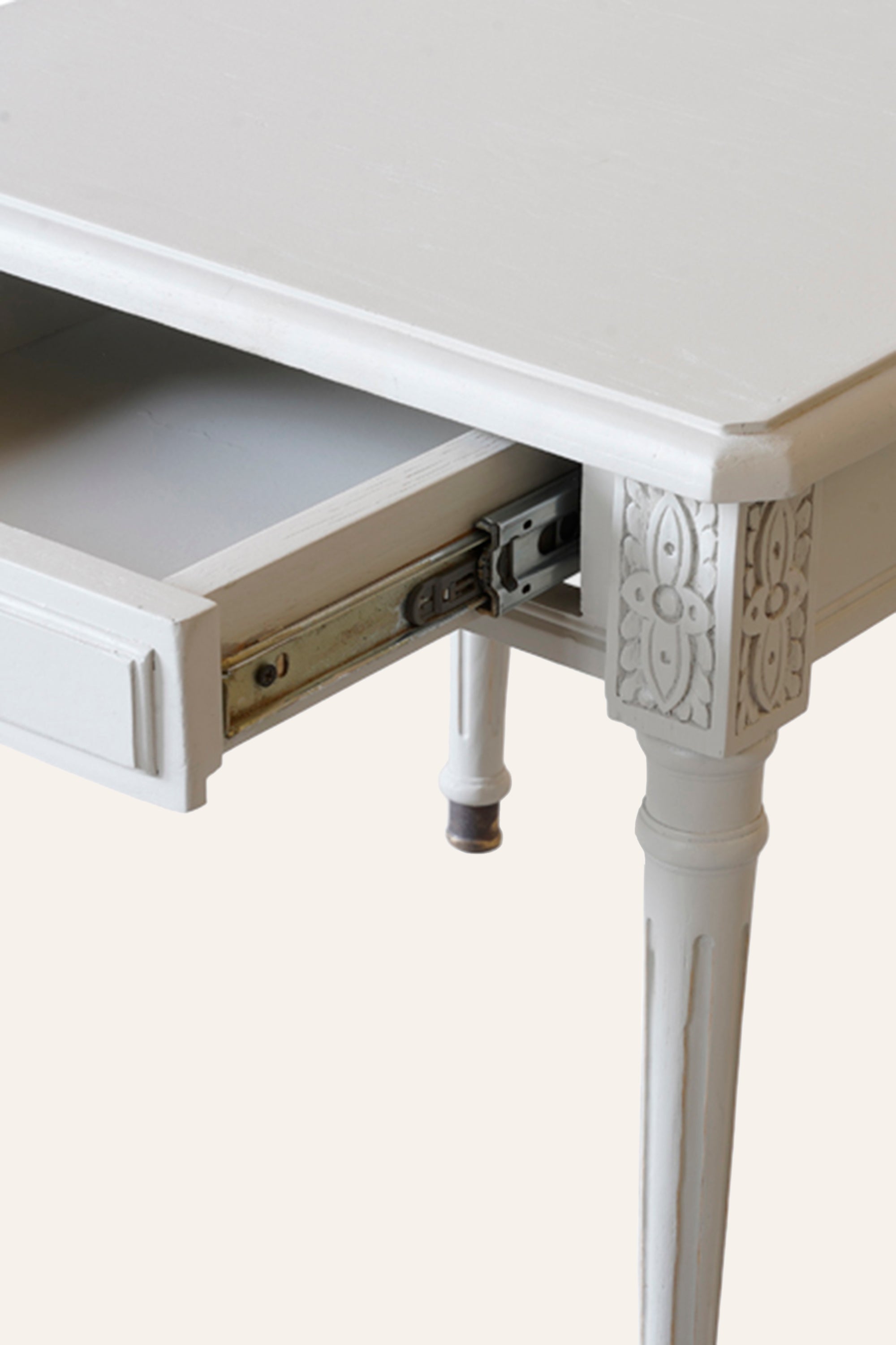 Gustavian Bedside Table with Storage Drawer