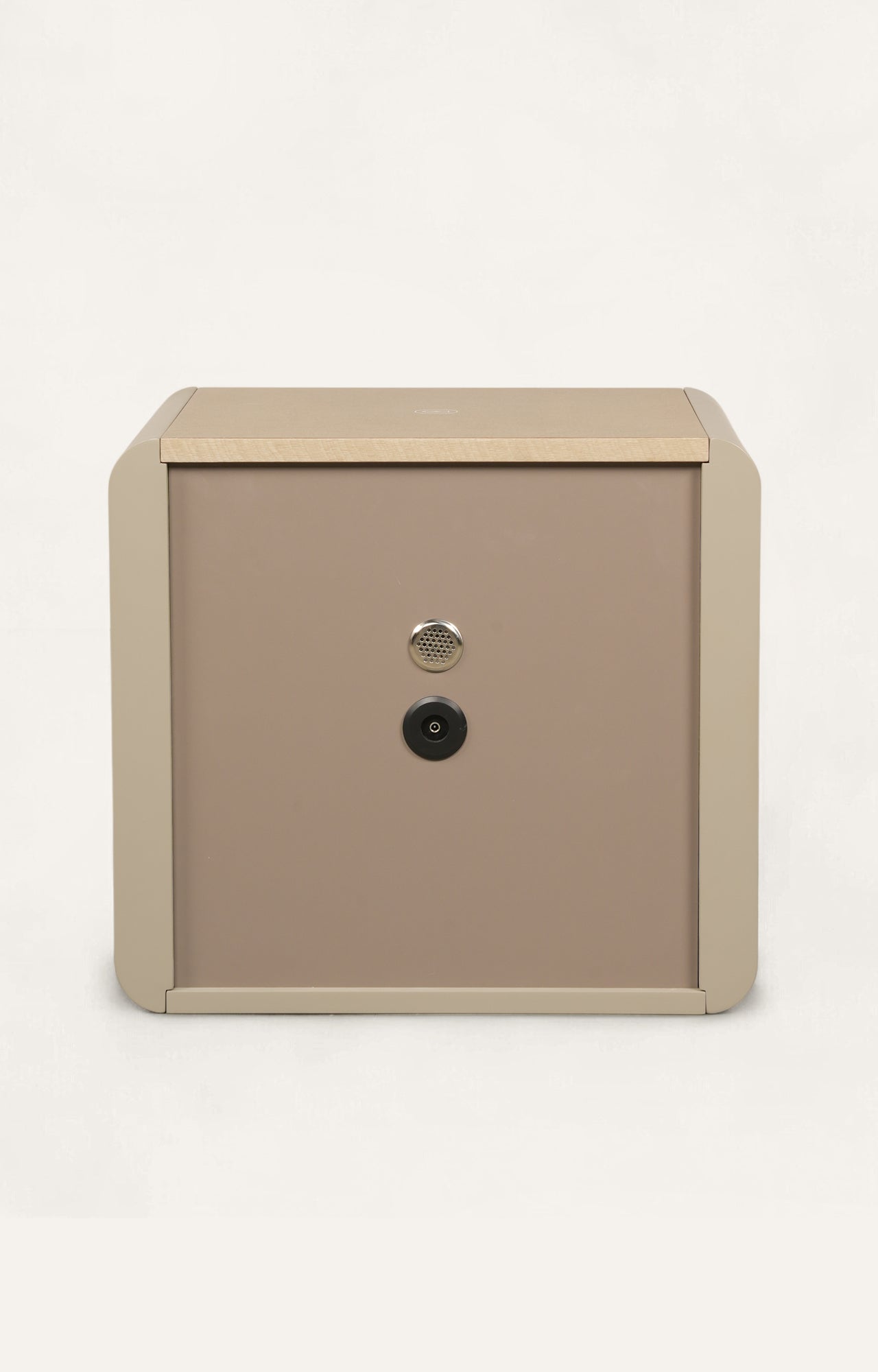 Modern Minimalist Taupe Nightstand