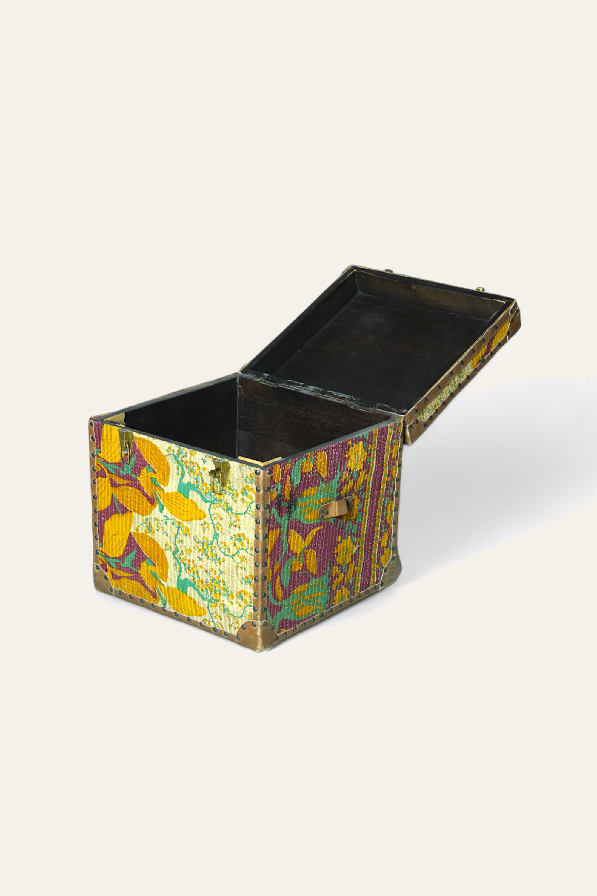 Botanical Ralli Textile Cube Trunk for Kids' Room
