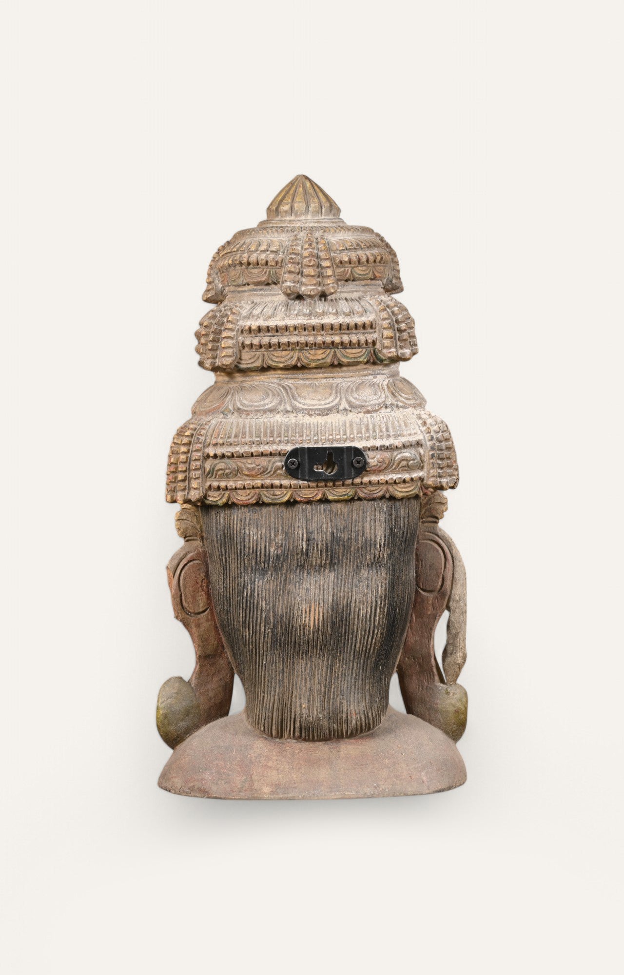 Guardian of Temples Hand-Carved Wooden Wall Mask