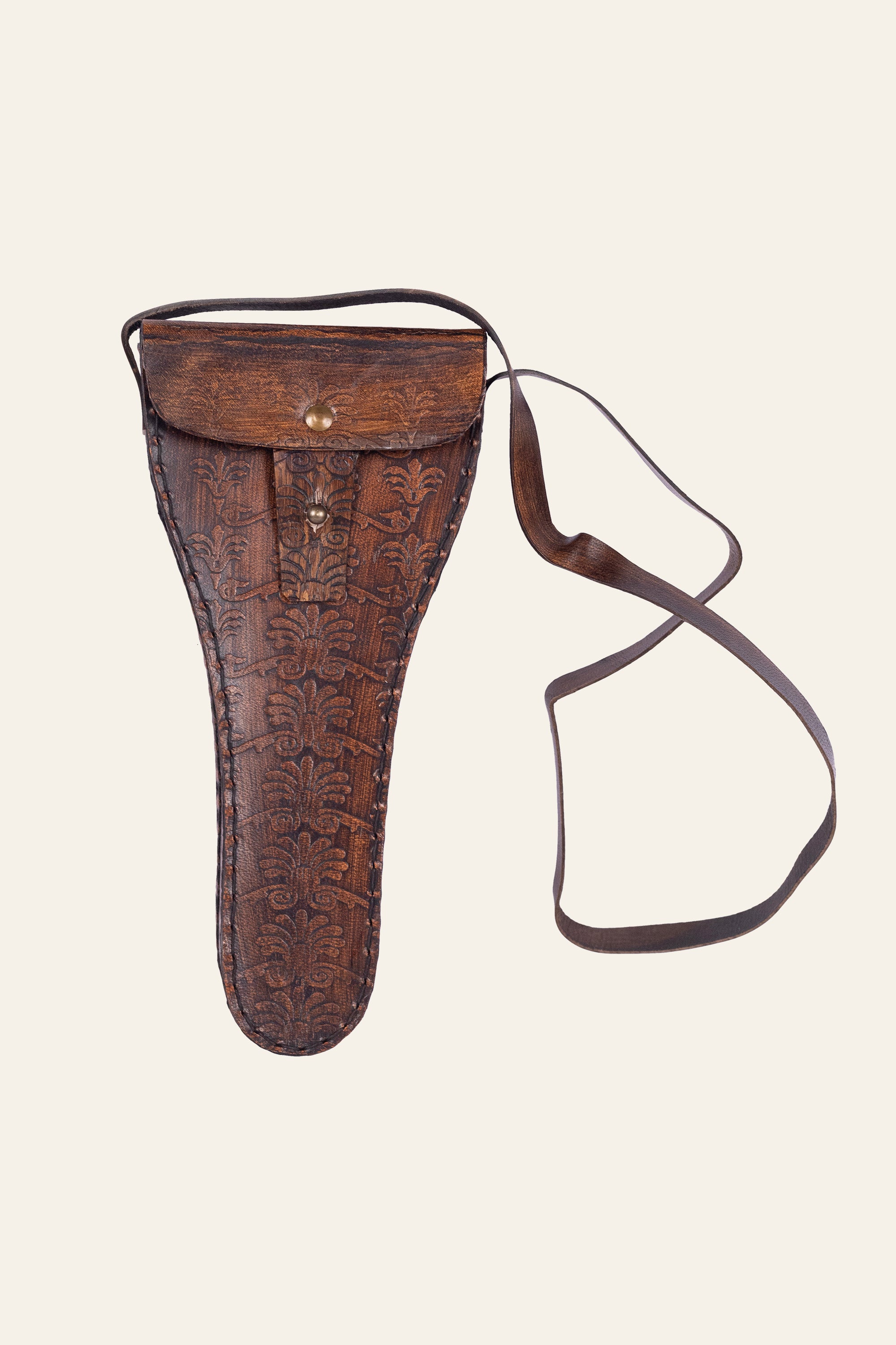 Brass Magnifying Glass with Engraved Leather Case