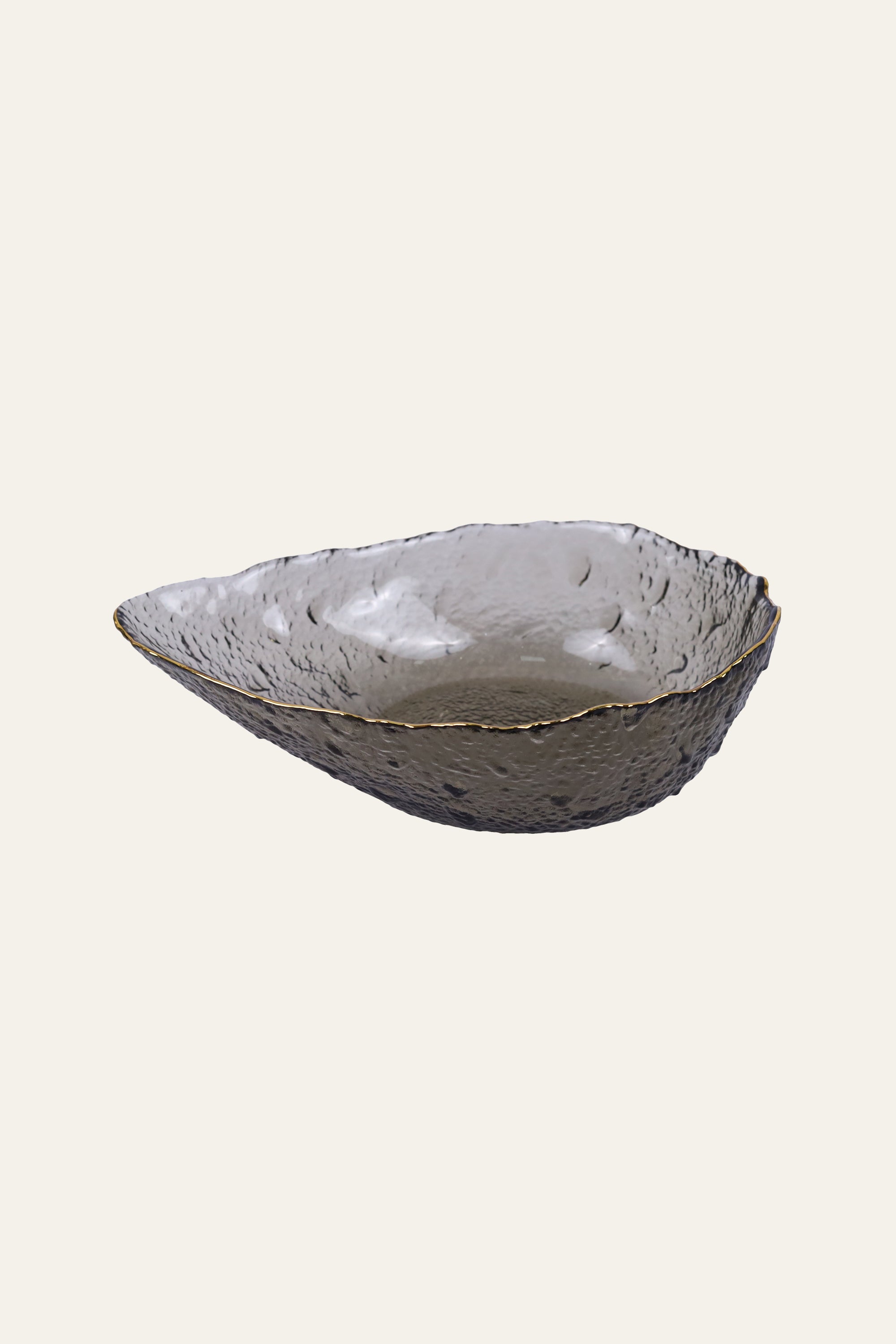 Large Teardrop-Shaped Glass Serving Plate
