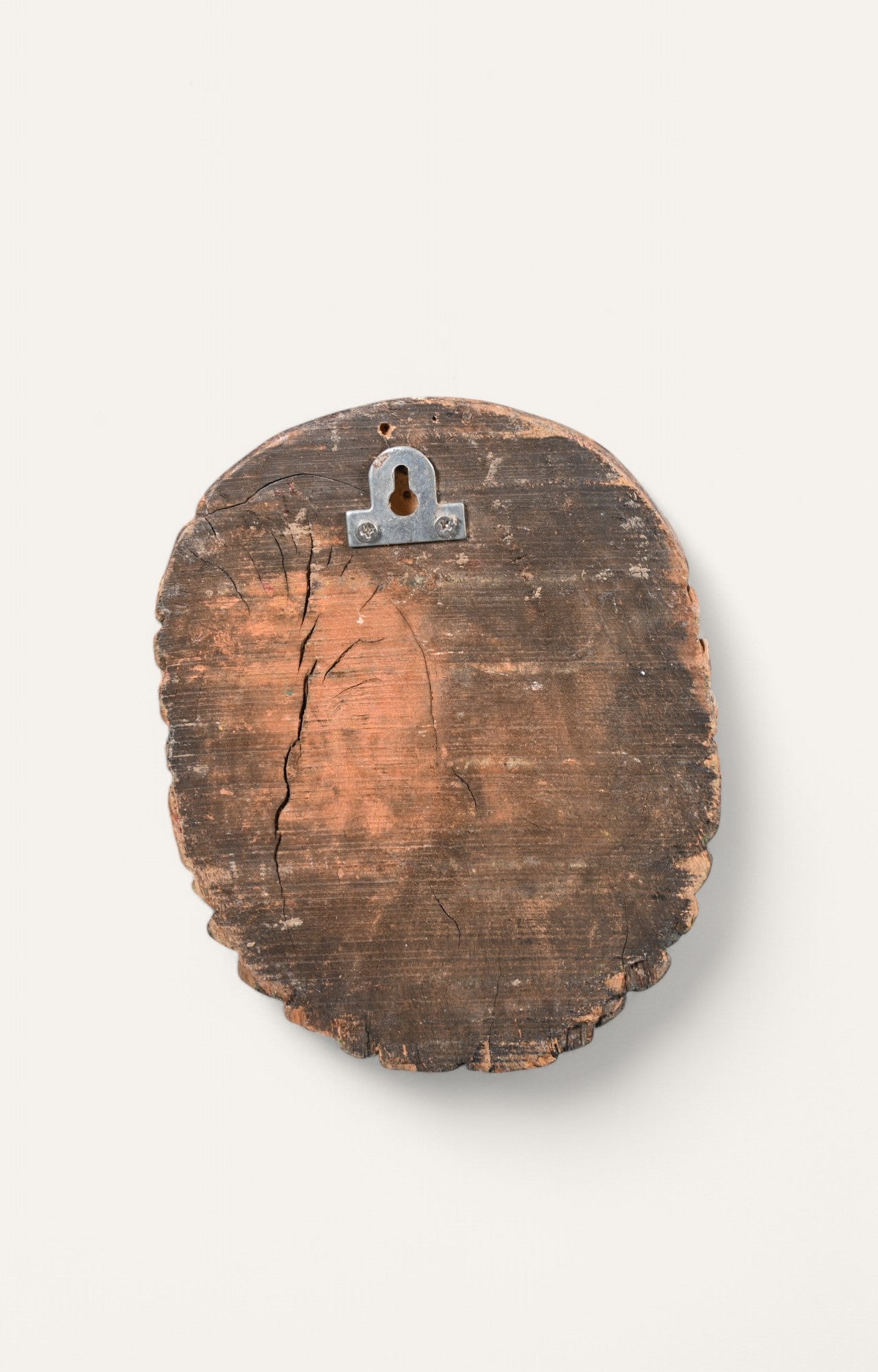 Abstract Hand-Carved Wooden Wall Mask