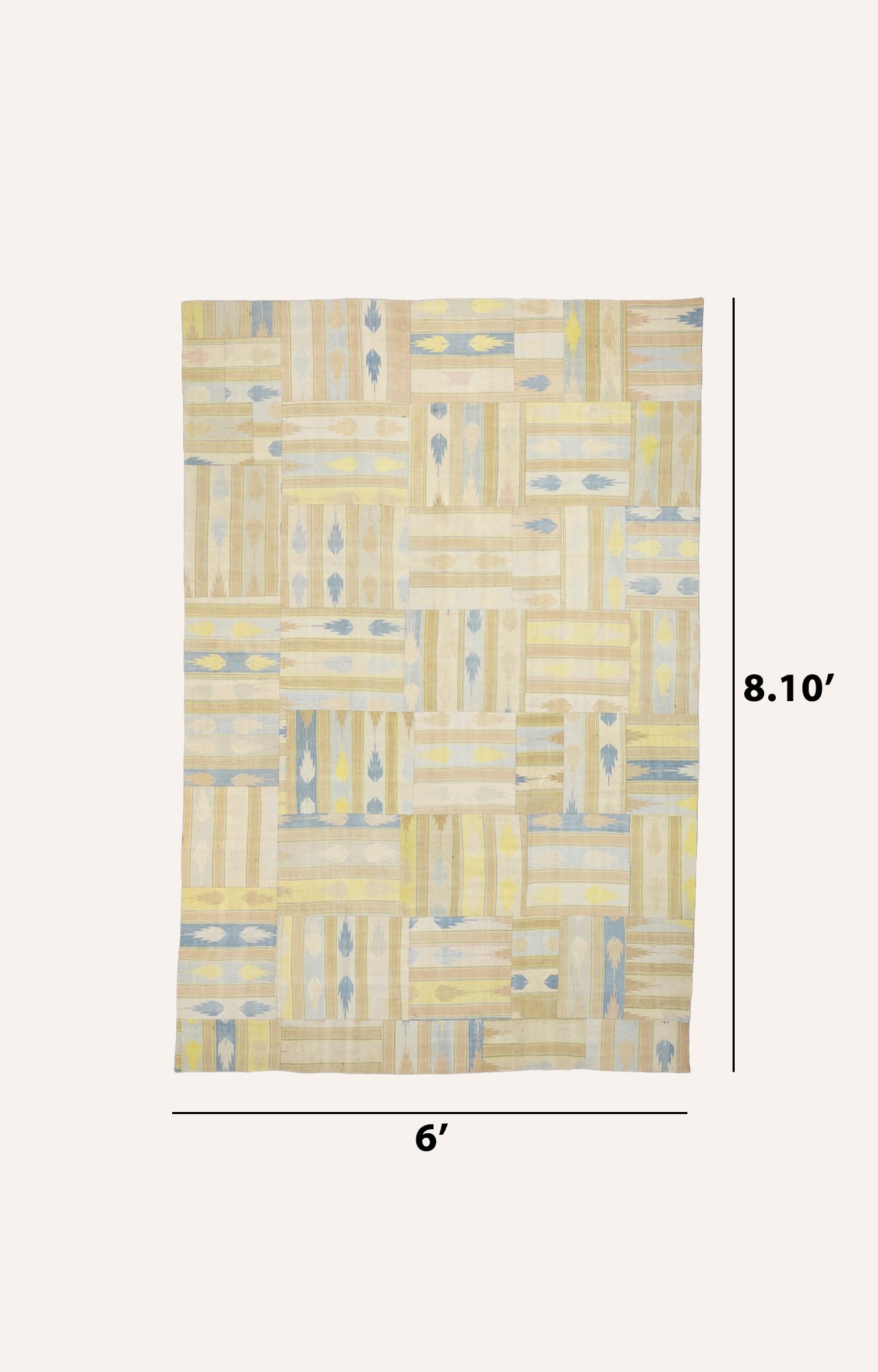 Geometric Patchwork Cotton Rug